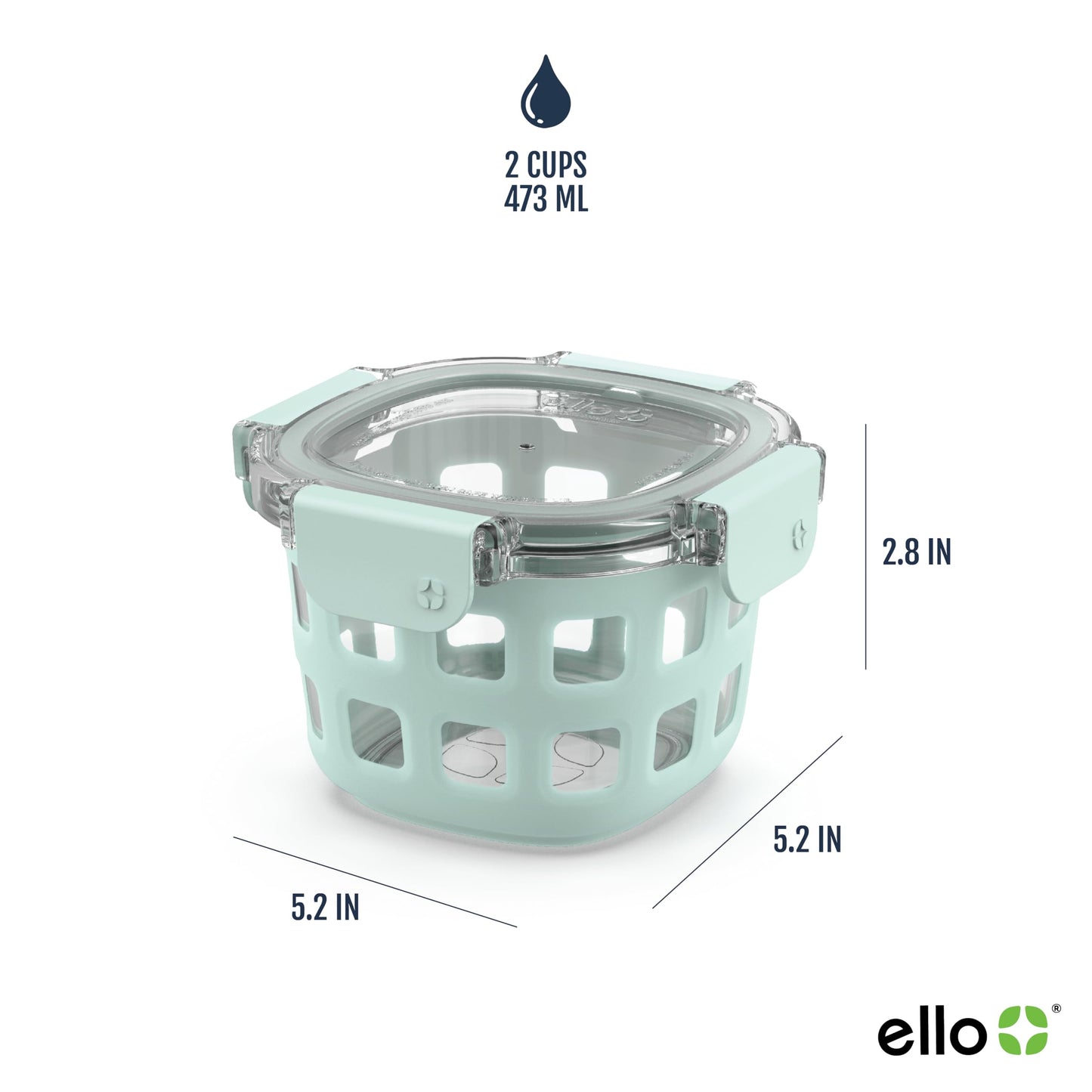 Ello Duraglass Glass Meal Prep Sets Leak-Proof Glass Food Storage Containers with Airtight BPA-Free Plastic Lids, Dishwasher, Microwave, and Freezer Safe