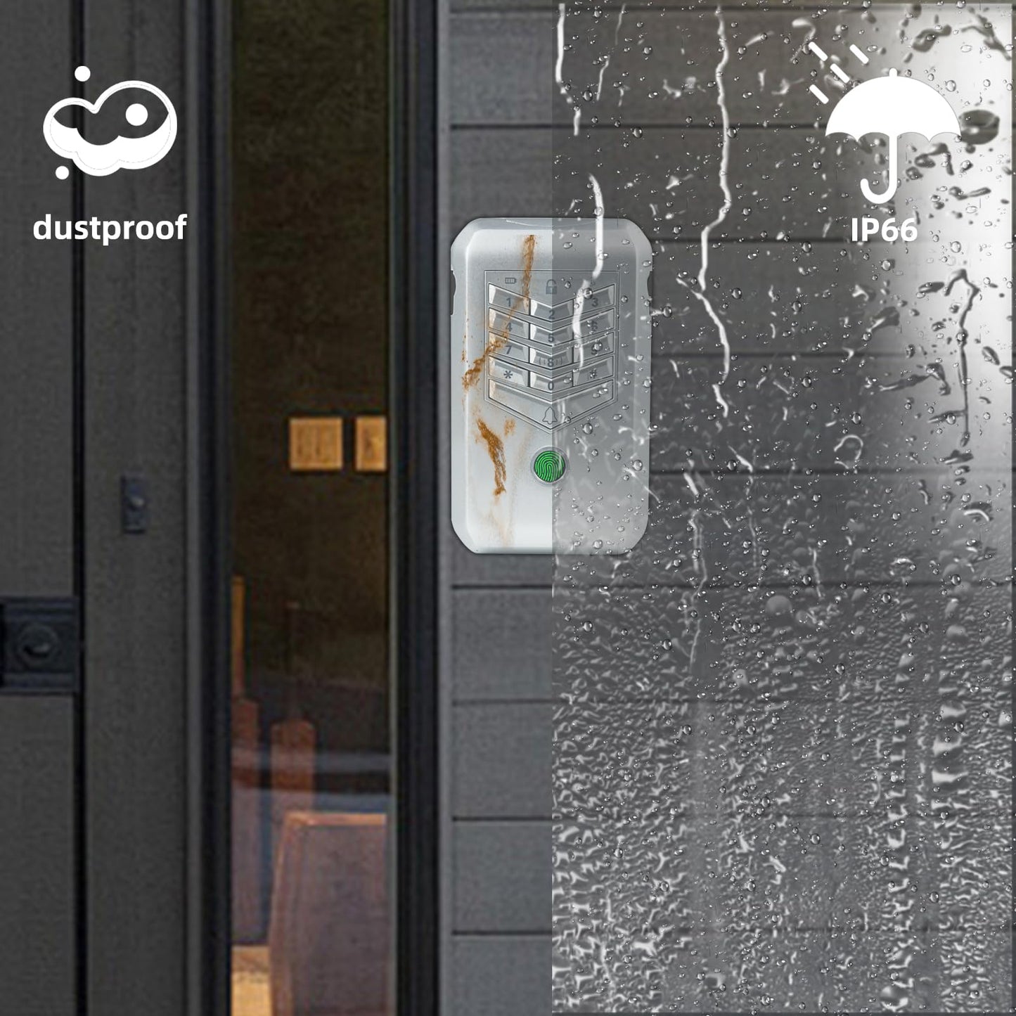 KENRONE Smart Key Lock Box,Outdoor Wall Mount Key Boxs, Fingerprint Password and APP Remote Unlocking, Security Key Safe for Business Owners, Realtors and Hosts (Silver)