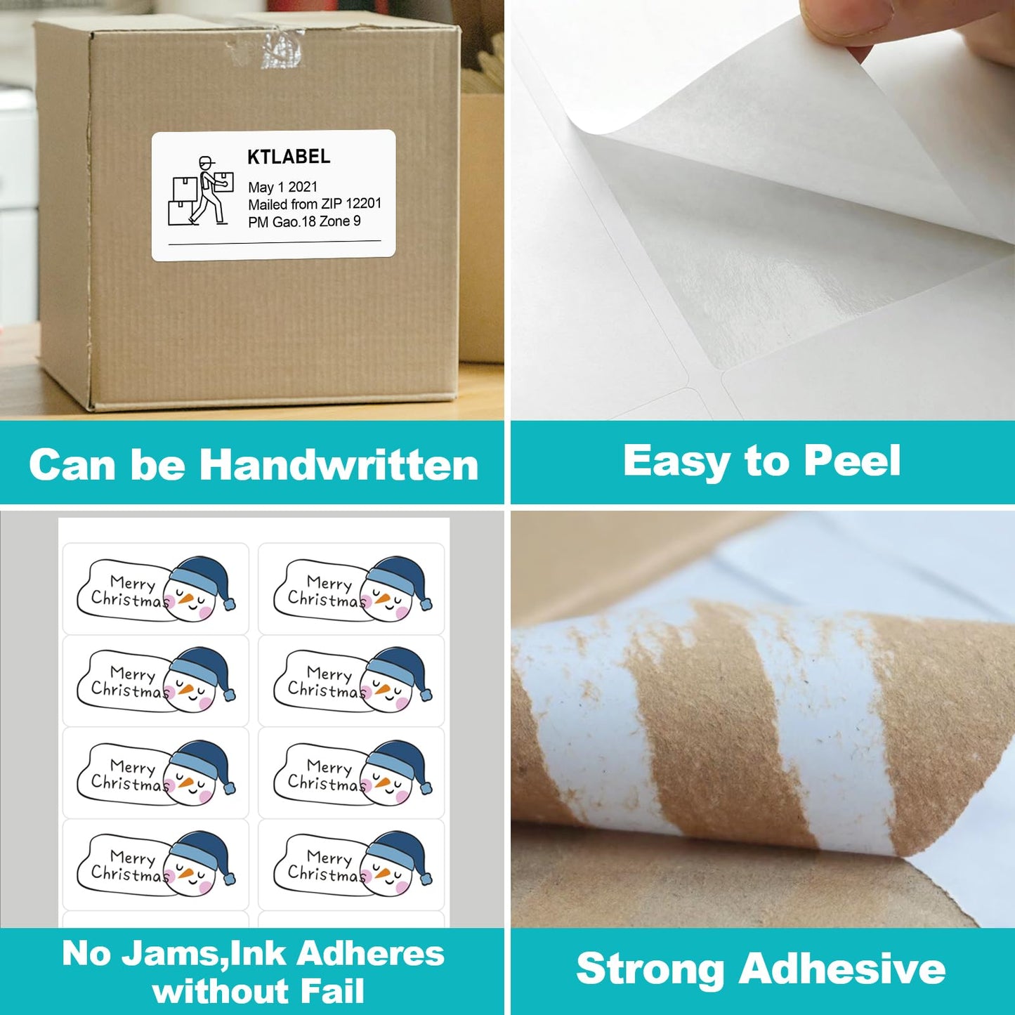 (10 Up 5,000 Pcs) 2"x4" Shipping Address Labels for Laser & Inkjet Printers,500 Sheets Permanent Adhesive 10 per Page Shipping Labels, 1/10 Page Stickers, 10 Labels per Sheet