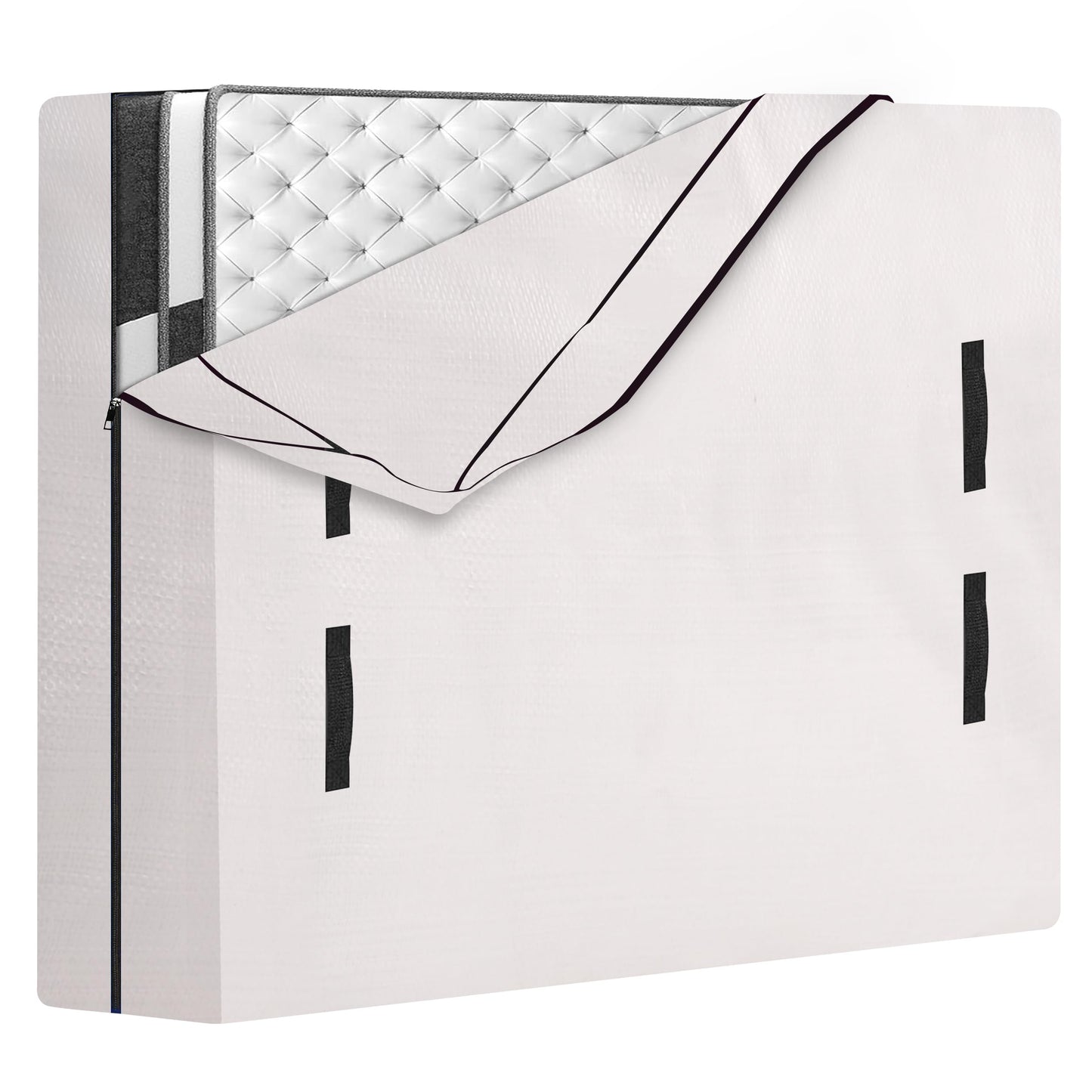 HOMESURE King Mattress Bag for Moving and Storage, Semi-Transparent, Heavy Duty, Strong Zipper Closure, 8 Handles, Eco-Friendly