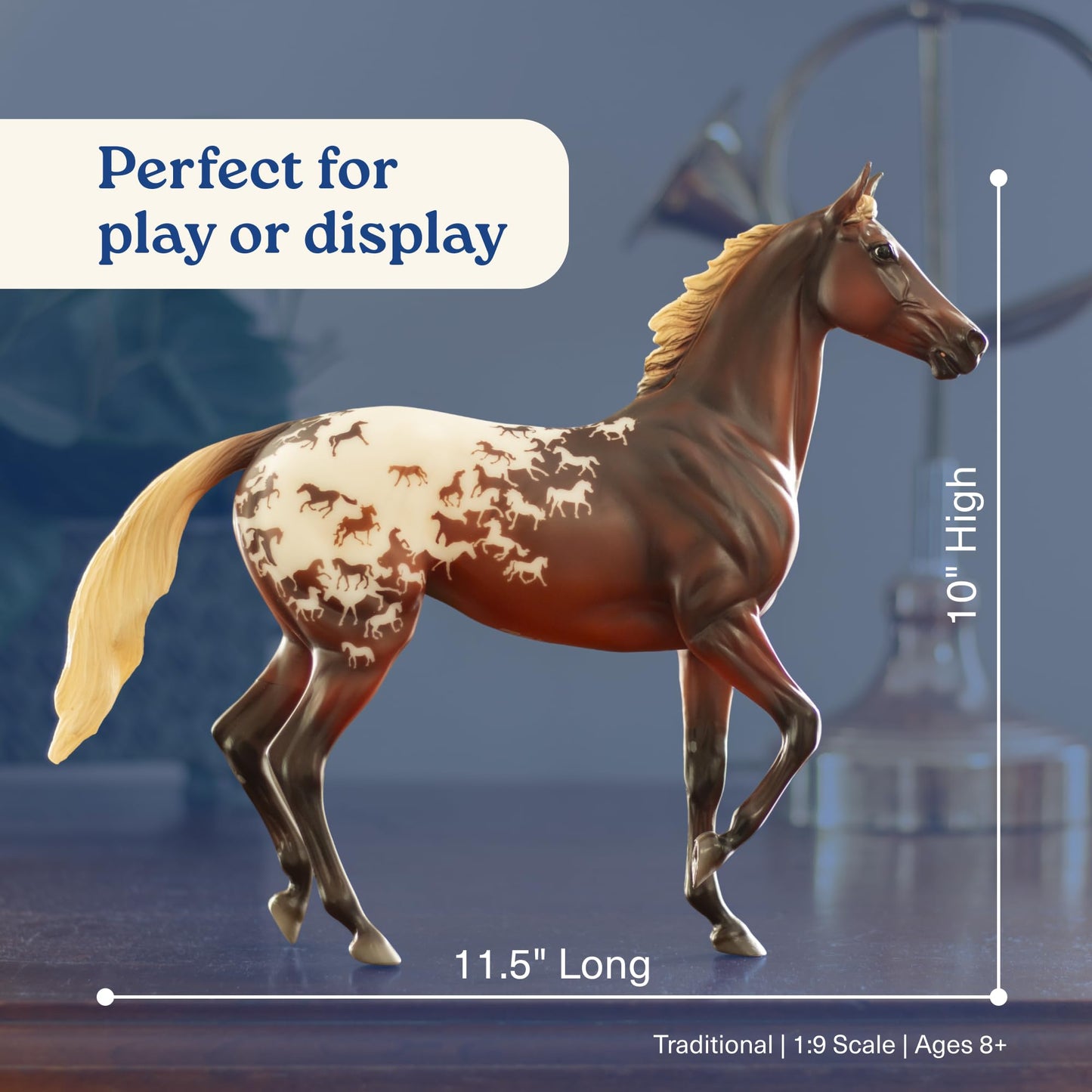 Breyer Horses Traditional Series – 75th Anniversary Sport Horse “Lonesome Glory” | Hand-Painted Thoroughbred Model with Flaxen Red Chestnut Blanket Appaloosa Coat | 1:9 Scale Collector Figurine