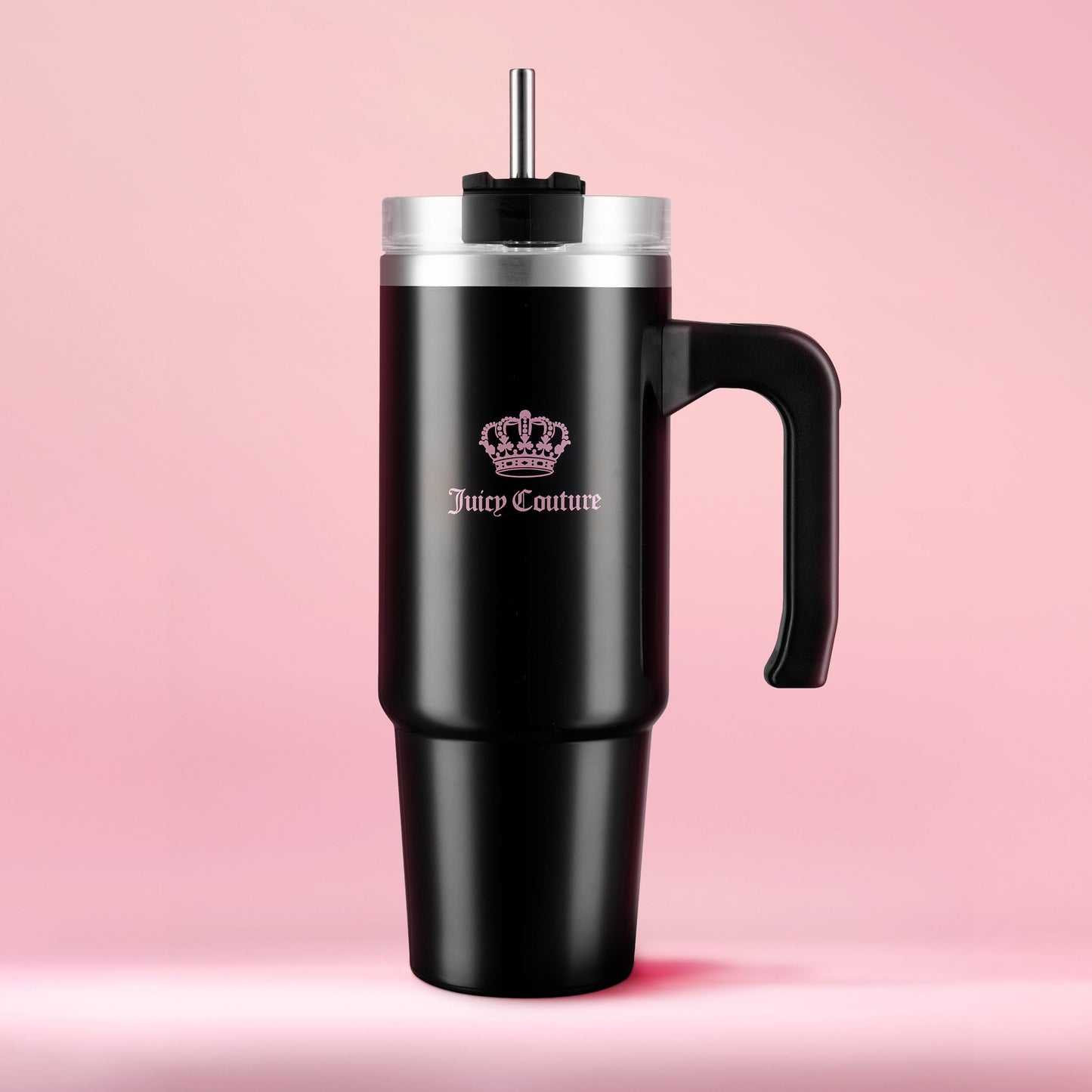 Juicy Couture Travel Style Fashion Water Bottle - Black - 31.5oz