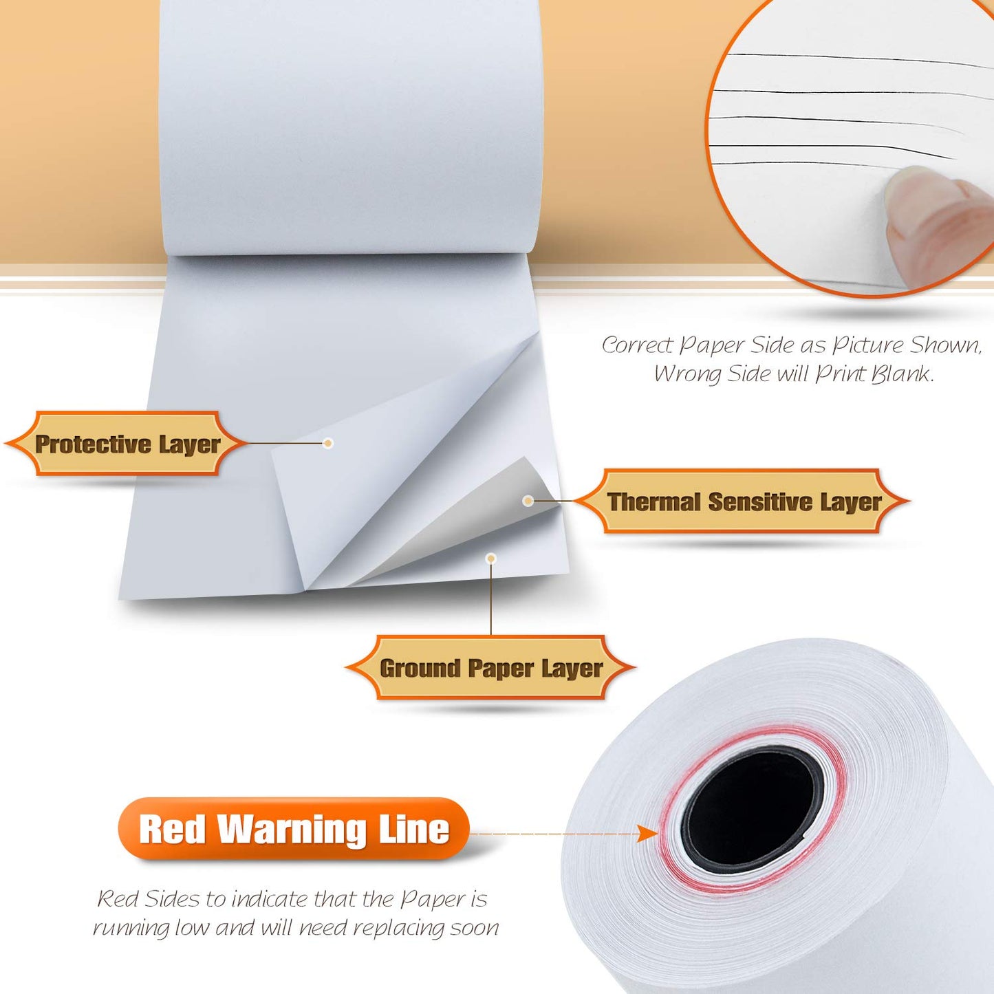 TK Thermal King, (50 Rolls) 2 1/4" x 85' Thermal Paper, POS Receipt Paper for Retail Business Cash Register, Fits Most Credit Card Terminal