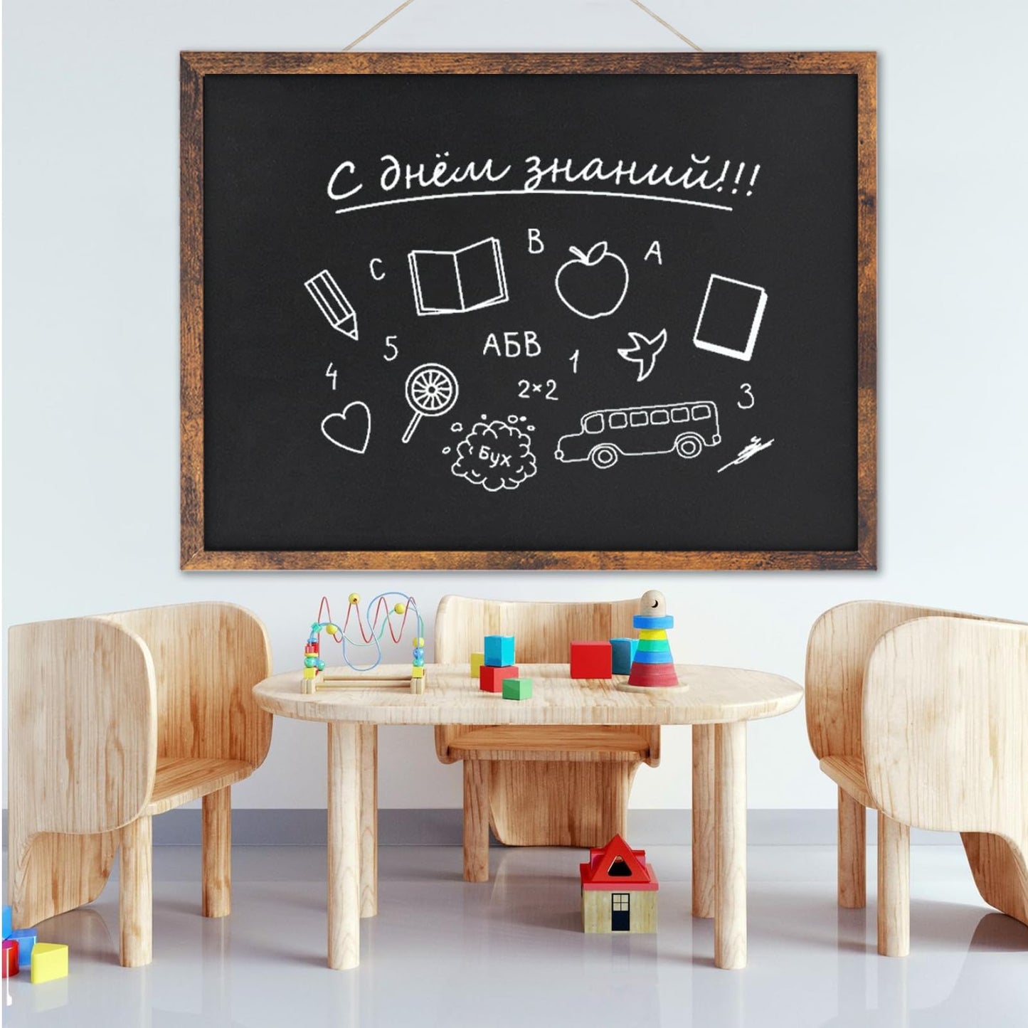 JEFURE Magnetic Chalkboard, 20x30 Inches Blackboard for Wall, Black Dry Erase Board for School, Office, Home, Bar and Restaurant Menu