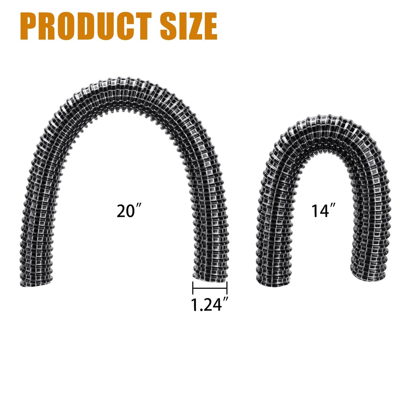 Hose Kit for Rug Doctor Vacuum 14" Hose and 20" Hose 85225 and 85226,Fits Mighty Pro C2, Wide Track, and Quick Dry models