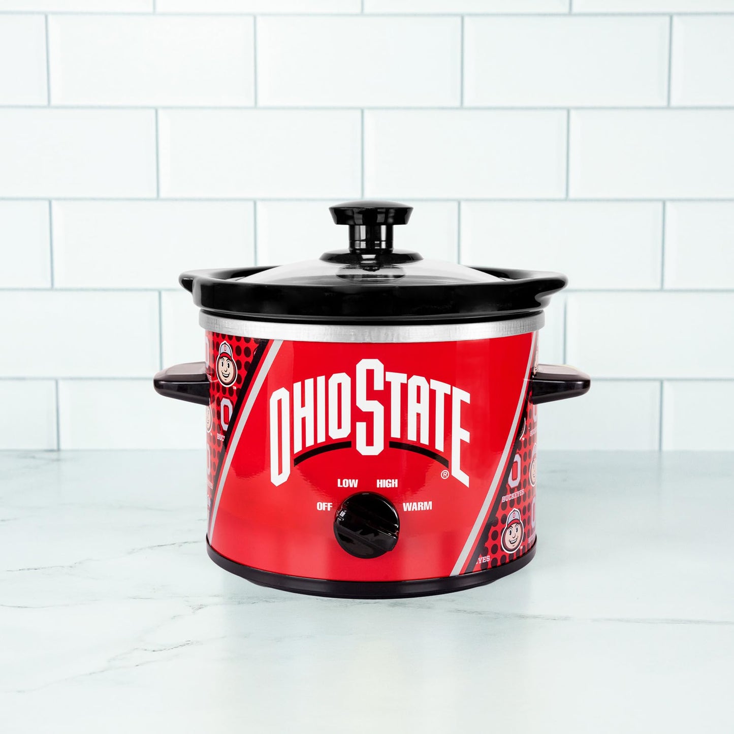 Uncanny Brands Ohio State Buckeyes 2qt Slow Cooker - Cook With Your Favorite Mascot