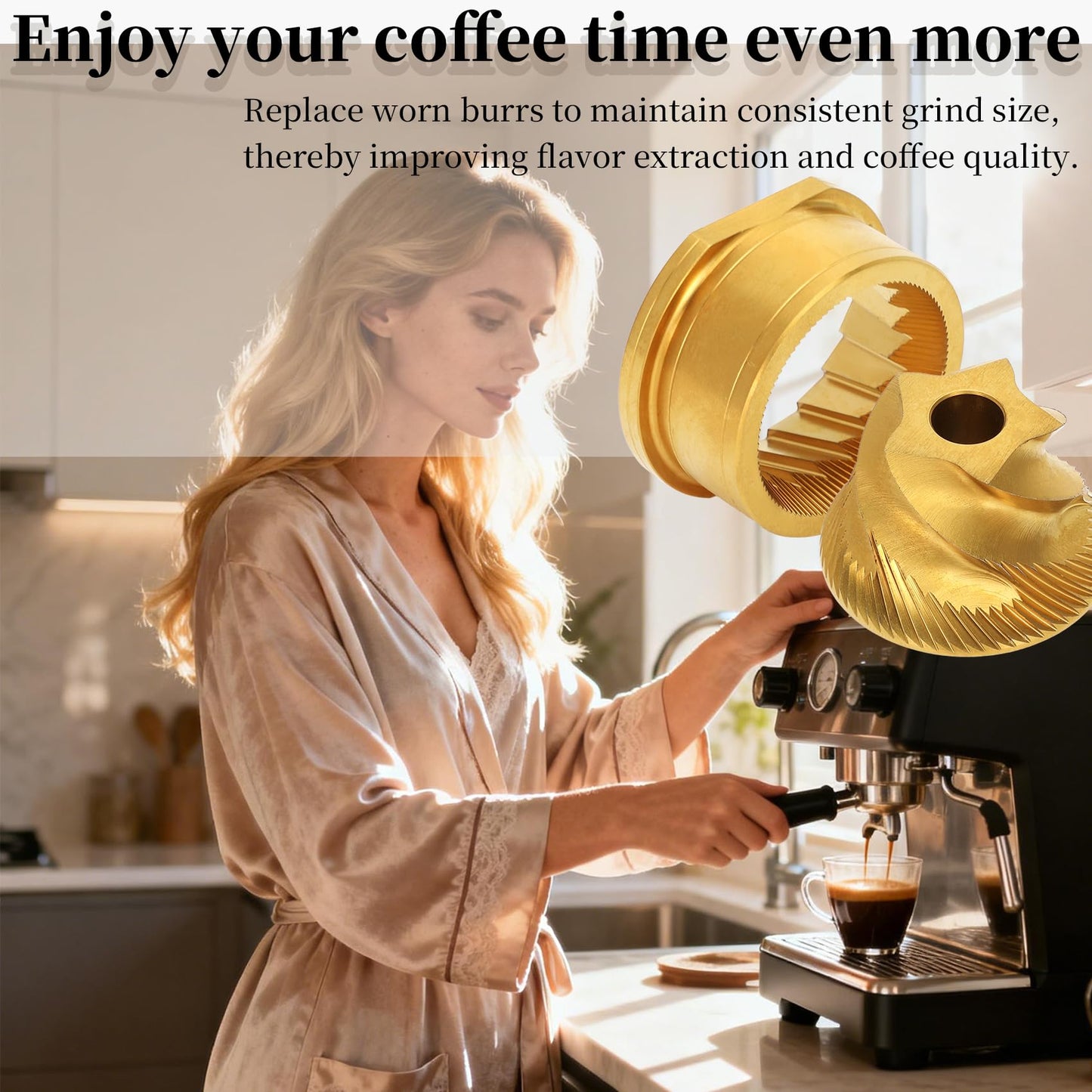 Conical Grinder Burr Set Replacement,Compatible with Sage/Breville Barista Espresso Coffee Machines Grinders-5 star original grinder burr only