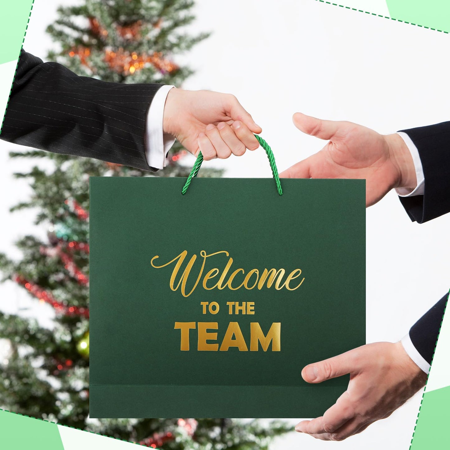Thenshop Set of 5 New Employee Welcome to The Team Gift Sets Notebook Pen and Tumbler Welcome to The Team Box Employee Appreciation Gift Sets for New Worker Men Women Office(Green)