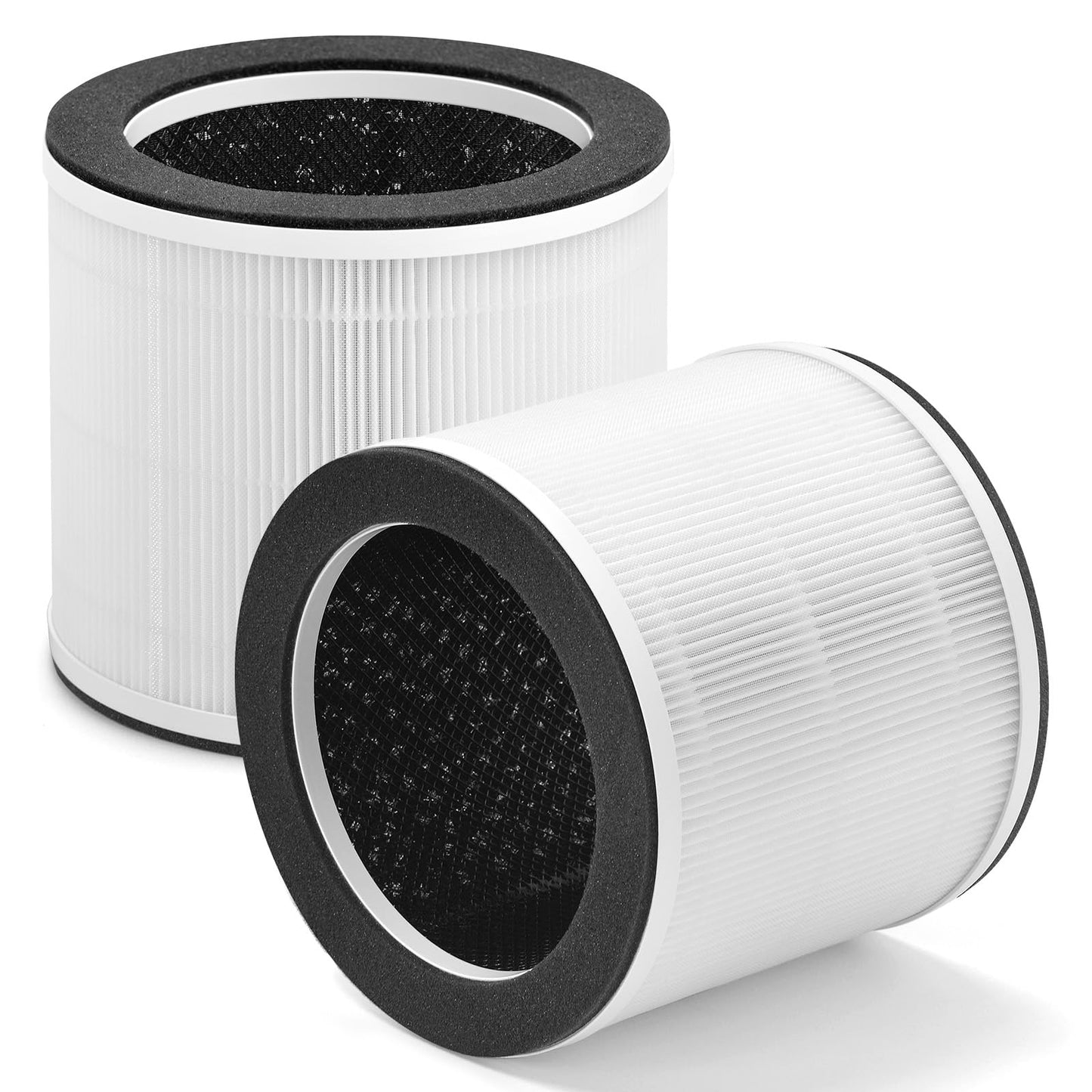 HSIAMEN AP-T100FL Filter Replacement Compatible with HoMedics AP-T100 AP-T95 Smart Air Purifier, 3-in-1 True HEPA Activated Carbon Filter, 2-Pack
