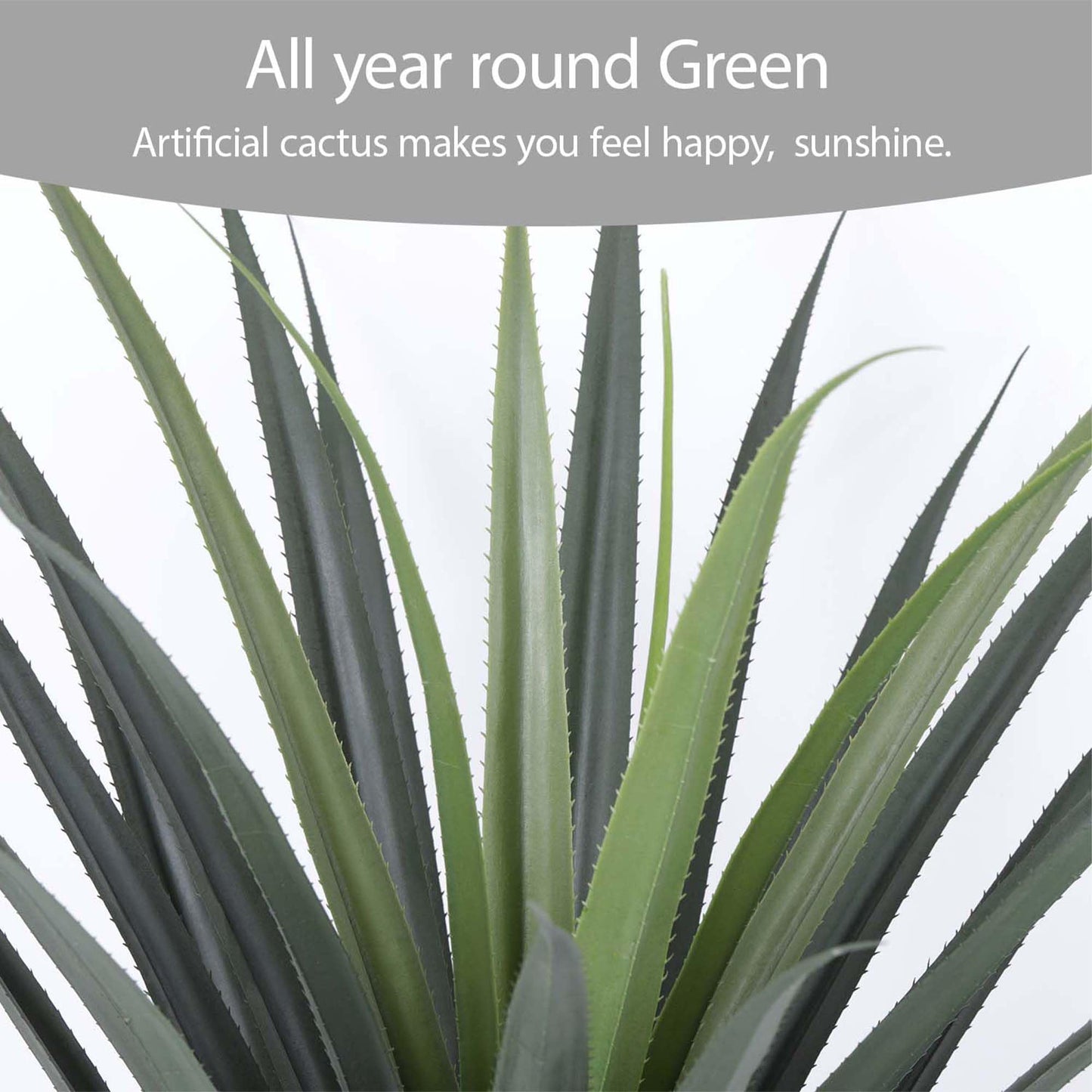 Logkity Artificial Spiked Agave Plant 40inch Faux Agave Plants for Front Porch Patio Indoor Outdoor Home Office Decor