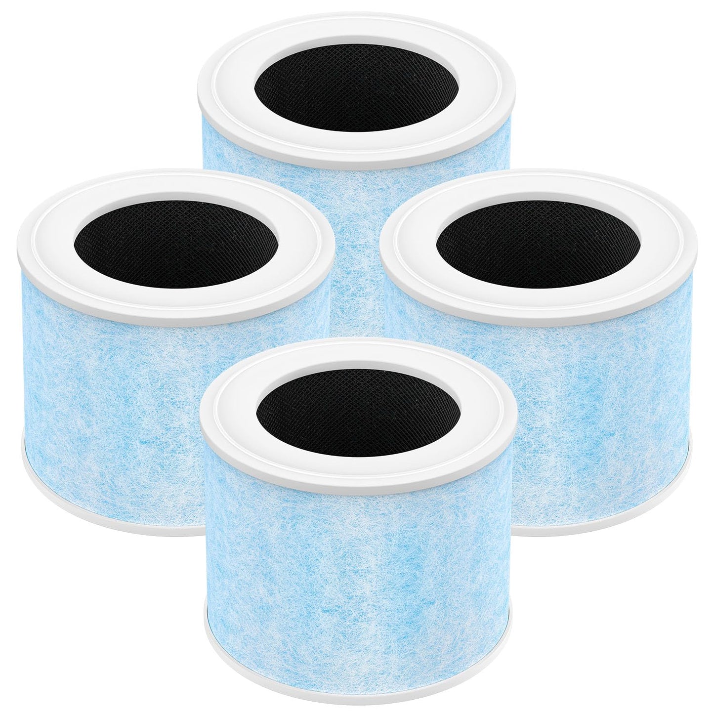 4-in-1 Air Filter Compatible with Momcozy Nursery Air Purifier, H13 True HEPA Filter with Activated Carbon, 4 Pack