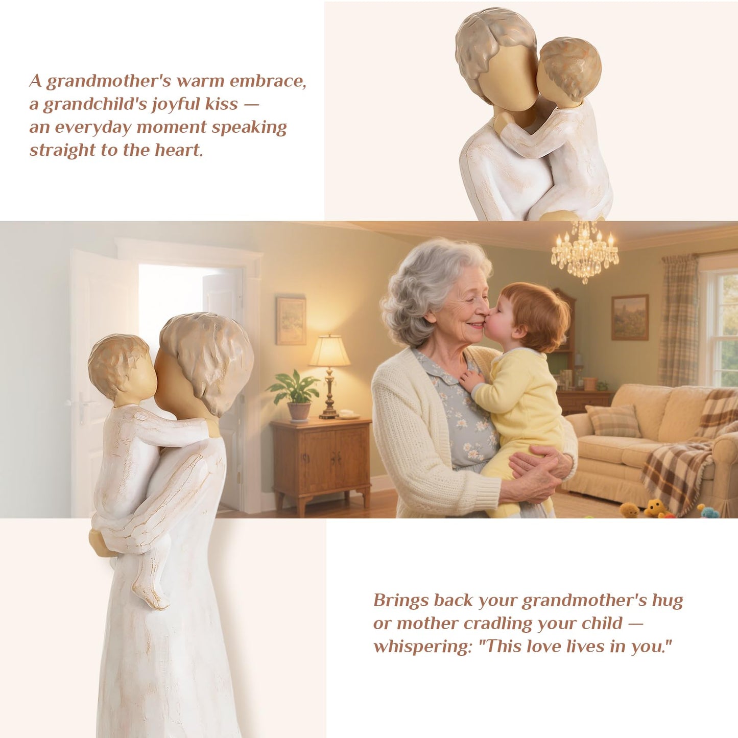Storieme First Time Grandma Gifts: New Grandmother Gift for Birthday Christmas Mothers Day from Grandkids Grandmas Figurines Statue