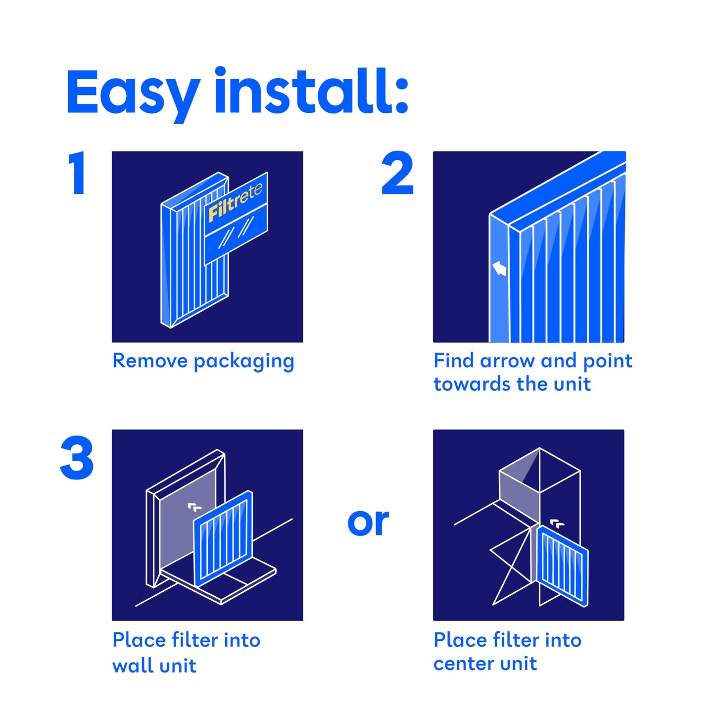 Filtrete 20x30x1 Air Filter, MERV 11, MPR 1000, Allergens & Pet Dander, 3-Month AC and Furnace Filters, Cleaner Air, Reliable Airflow, 2 HVAC Filters (Actual Size 19.68 x 29.68 x 0.81 in)