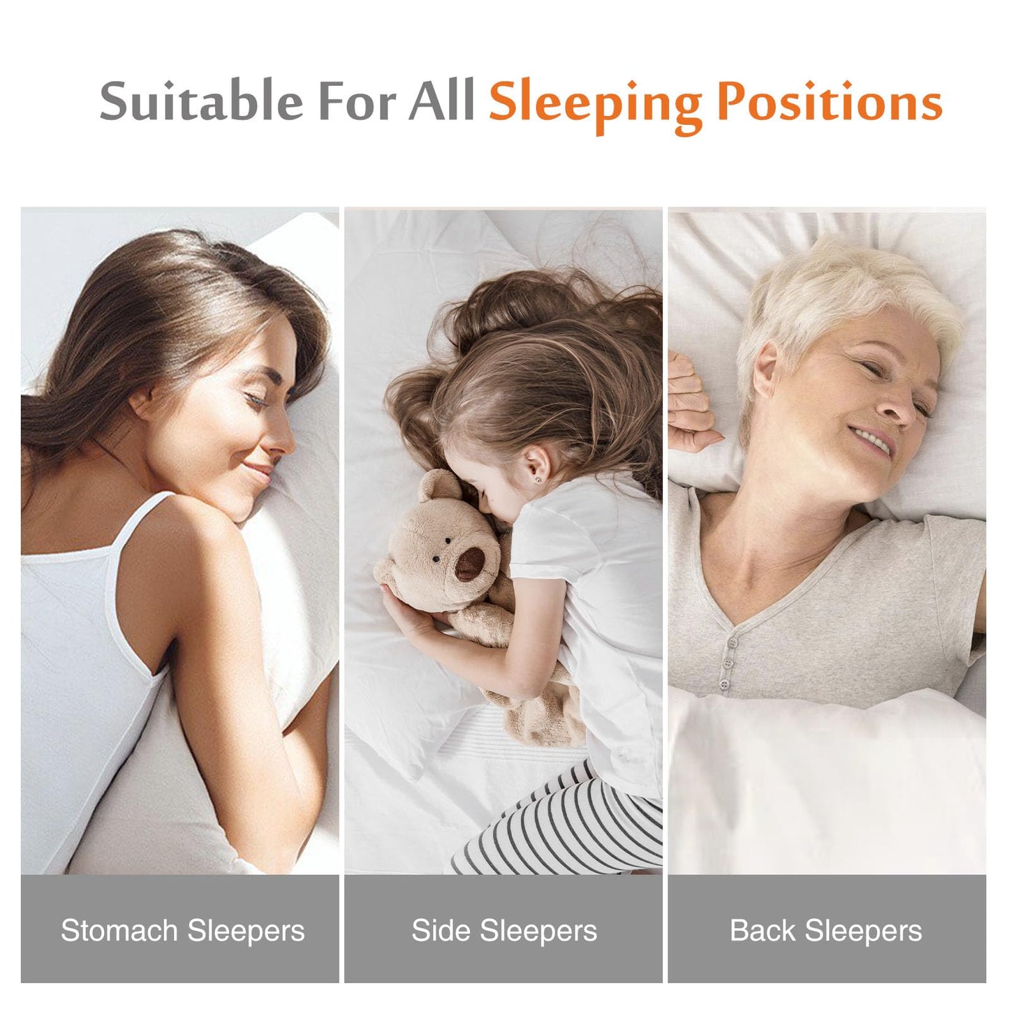 Sweetcrispy Cooling Gel Memory Foam Pillows for Sleeping, Back and Side Sleeper Support, Standard Size-Medium Firm, Bed Pillows for Adults with Washable Cover and Breathable Mesh – 2 Pack, White