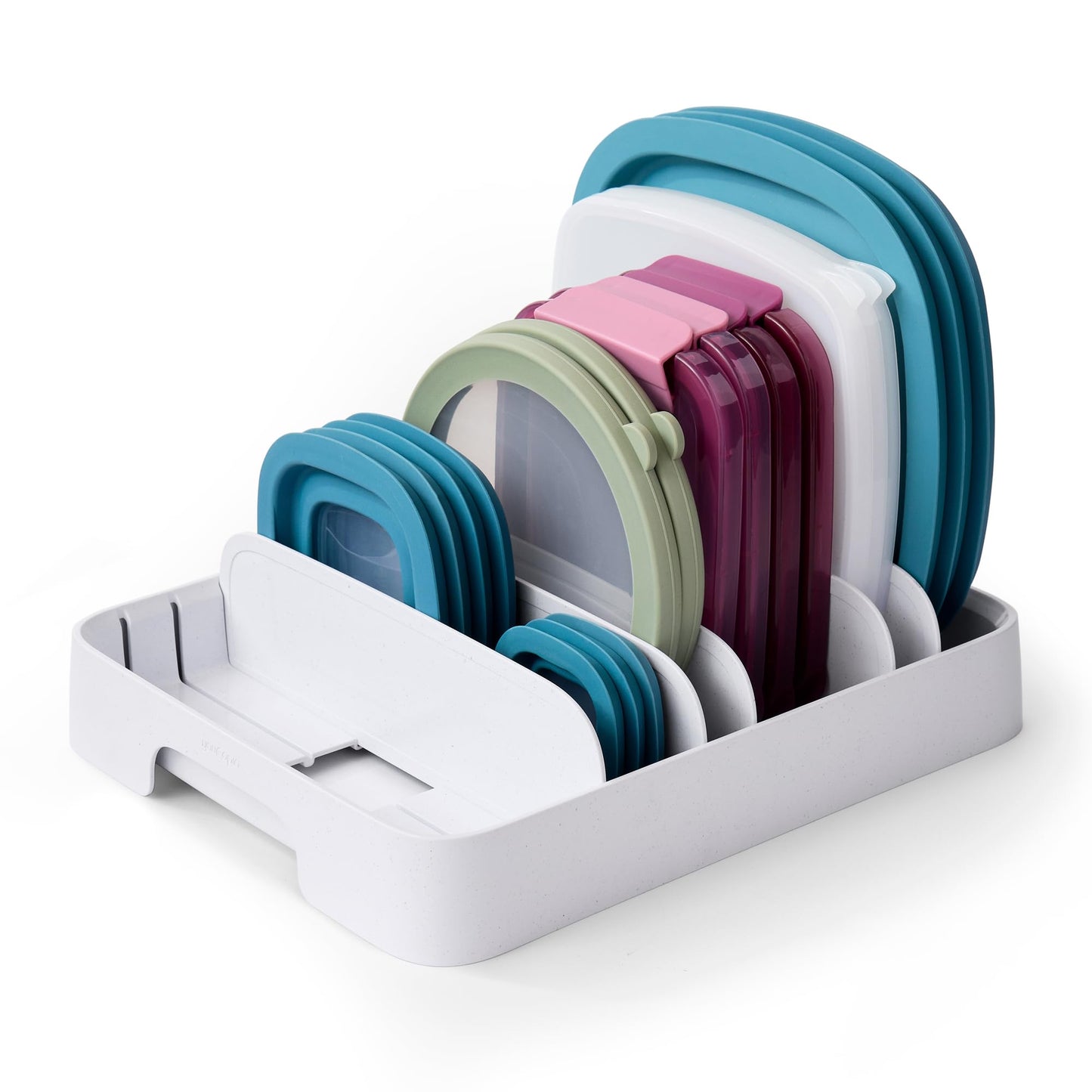 YouCopia StoraLid Adjustable Food Container Lid Organizer for Kitchen Cabinet Storage, Large 24 Lids, Premium Edition