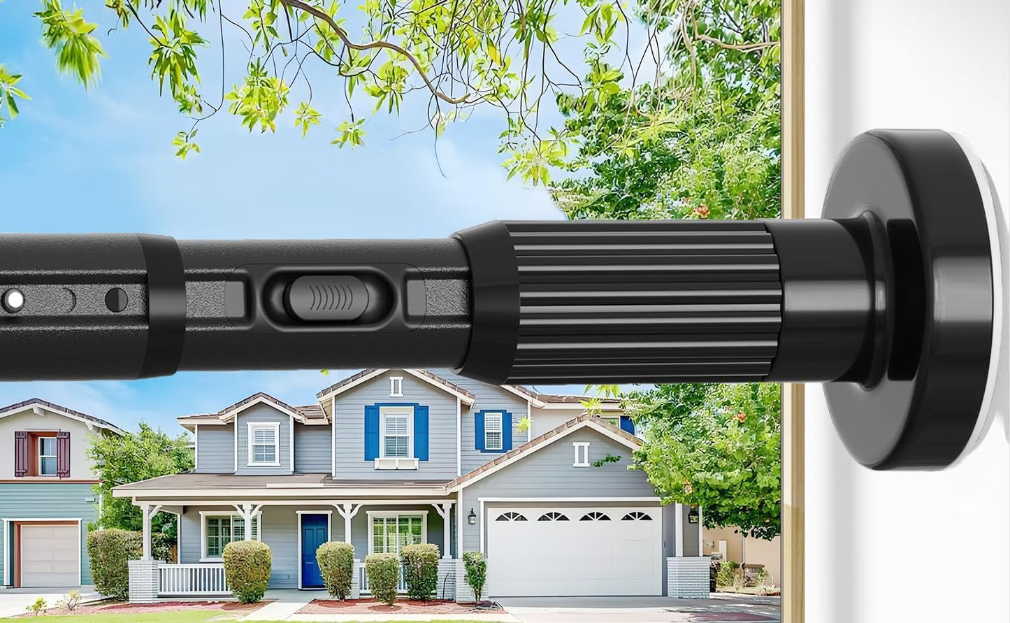 ZipGlo Tension Curtain Rod Black Shower Rod 40-166IN Extra Long Curtain Rods No Drilling Adjustable Tension Rods for Window Shower or Bathroom Outdoor Patio Diameter 1.26In
