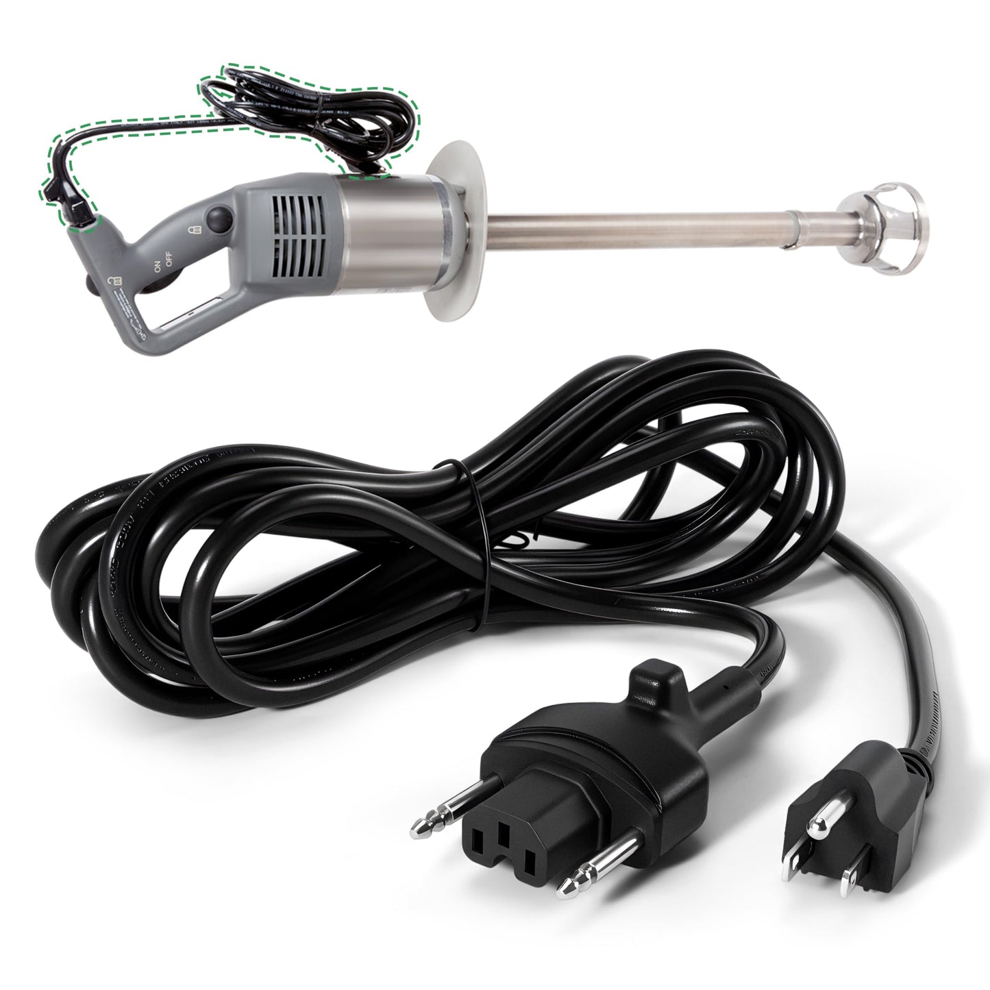 Rendrox 89143 Power Cord Compatible with Robot Coupe MP Series MP350 MP450 MP550 MP600 MP800 Turbo VV Combi, Robot Coupe Immersion Blenders Mixer Cable 120V 150"
