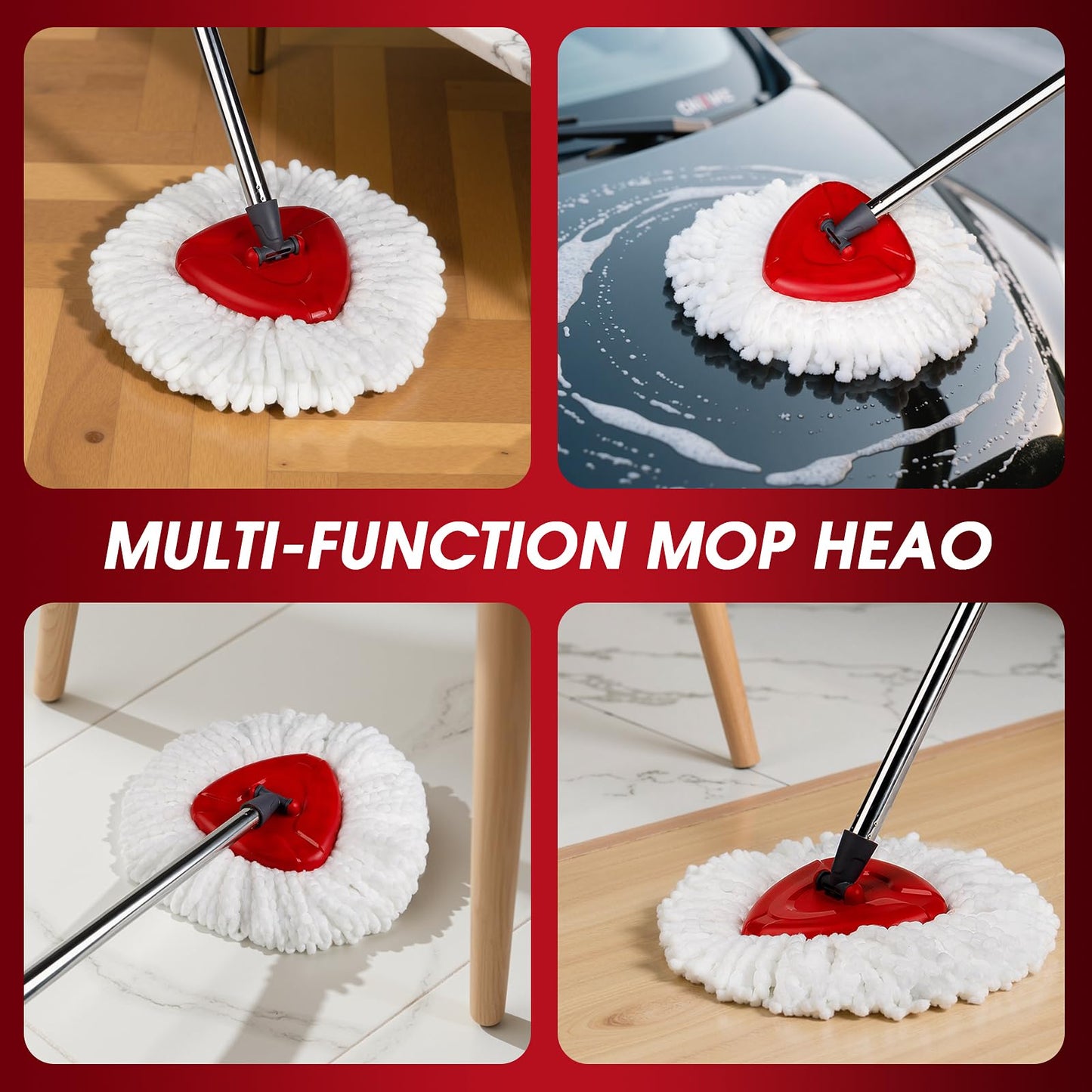 20 Pack Spin Mop Refills Head, Mop Heads Replacement for Spin Mop, Washable Microfiber Mop Replace Head Spin Mop, 360°Spinning Micro Replacement Mop Head for Easy House Cleaning Floor Mopping