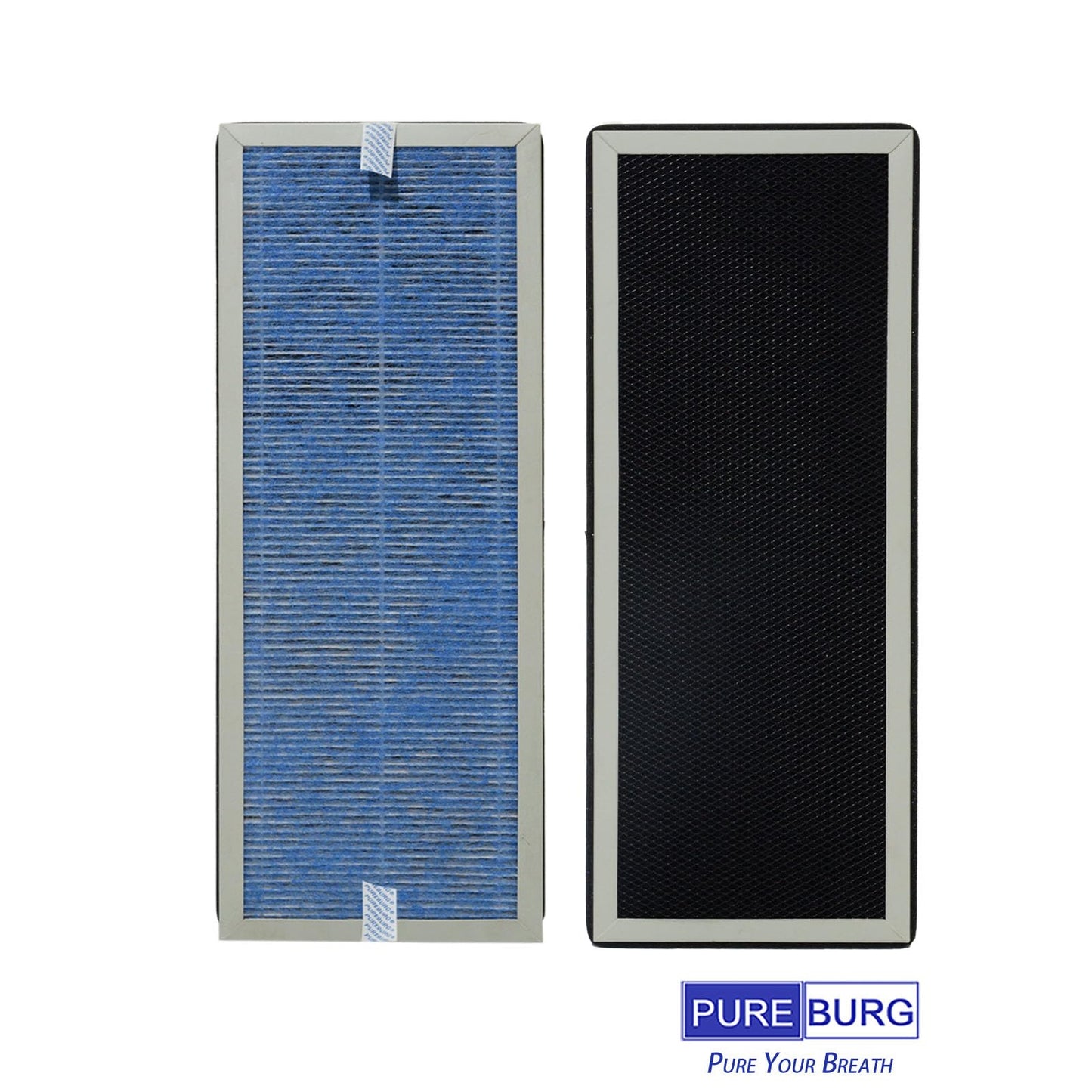 PUREBURG Replacement Filter Set Compatible with Membrane Solutions MS18 Air Purifier, 2 H13 True HEPA, Activated Carbon and 4 Pre Filters, 6 Piece Pack