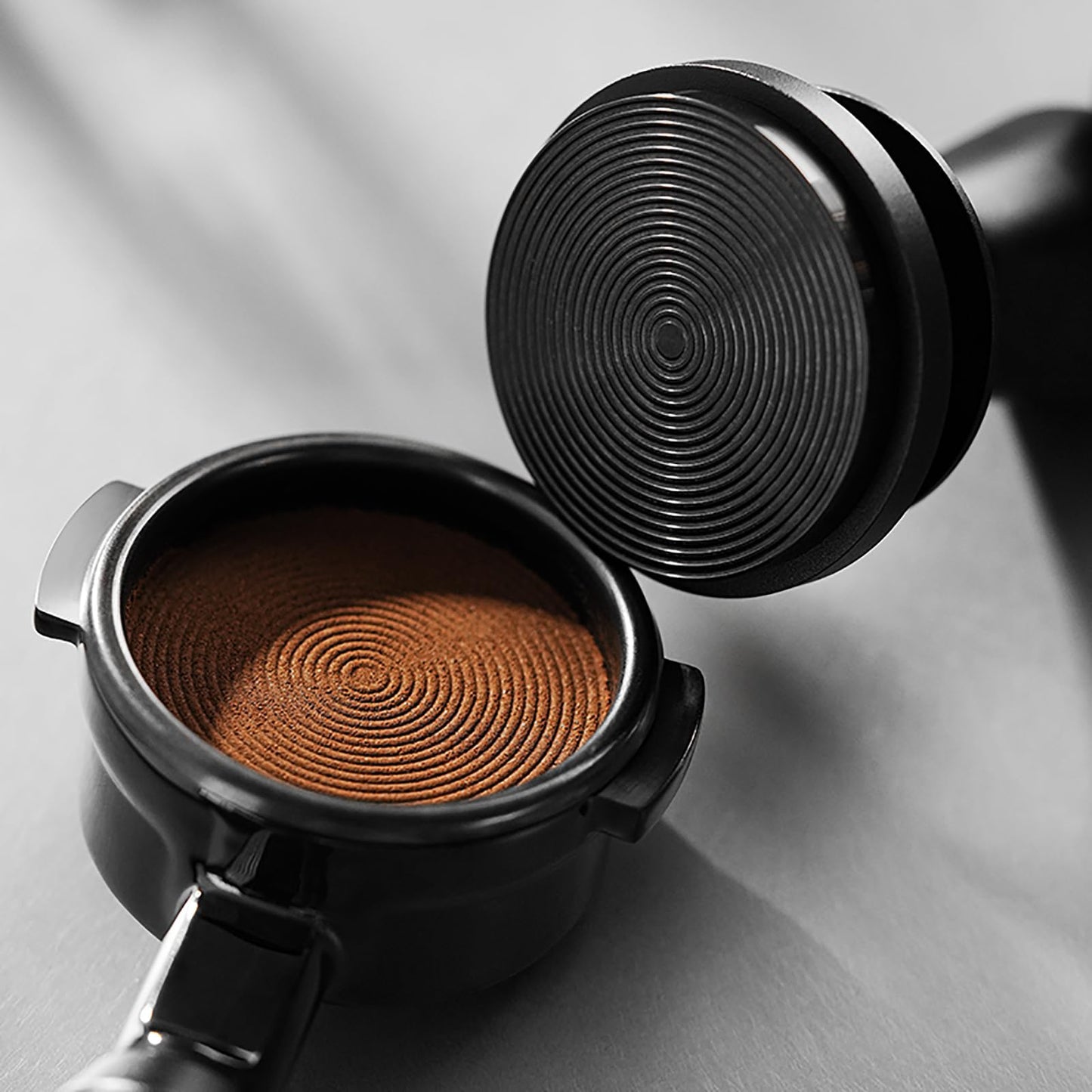 MHW-3BOMBER 58.5mm Calibrated Espresso Tamper with 30lbs Click Sound Feedback, 3-Spring Constant Pressure Tamper for 58mm E61 Portafilter, Electroplated Black Threaded SUS304 Base, T7018