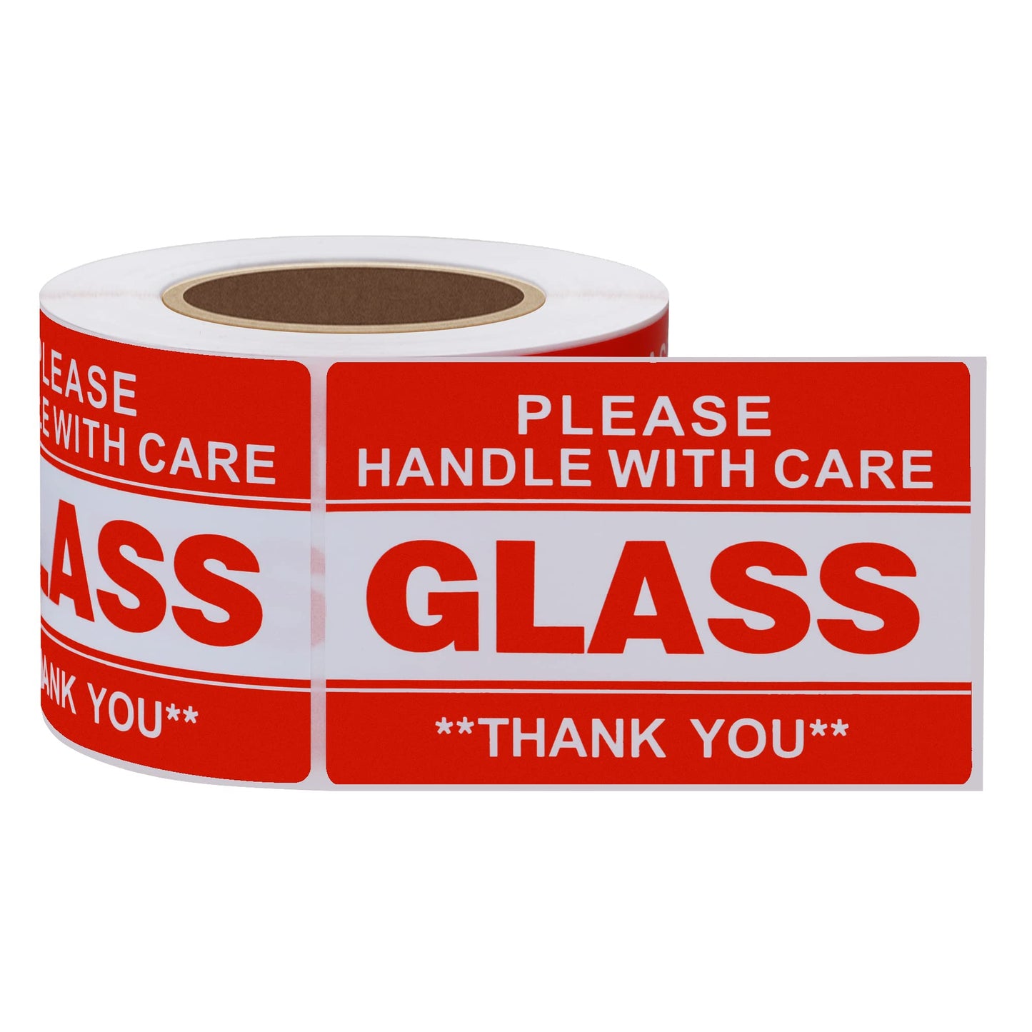 Aleplay Fragile Glass Stickers 2×3 Inch Shipping Packing Label Please Handle with Care Thank You - 300 Per Roll(10 Rolls)