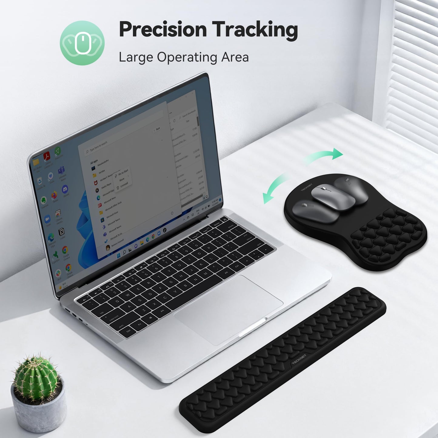 Ergonomic Mouse Pad with Wrist Rest,Keyboard Pad and Mousepad with Wrist Support,Massage Design Effectively Relieves Carpal Tunnel Syndrome Suitable for Computers and Laptops