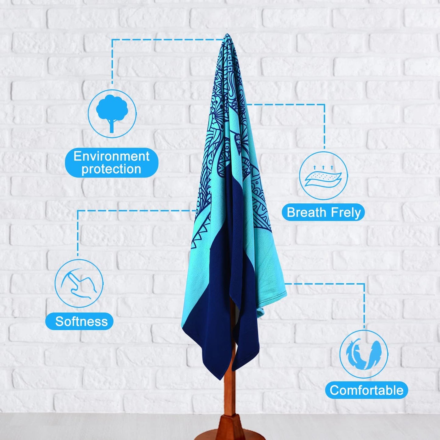 Genovega 2 Packs Oversized Beach Towel Set 36 x 72 in Large Big Pool Camping Swim Clearance Soft Towels Travel Essentials Accessories Must Haves Vacation Necessities Adult Gifts Shark Turtle