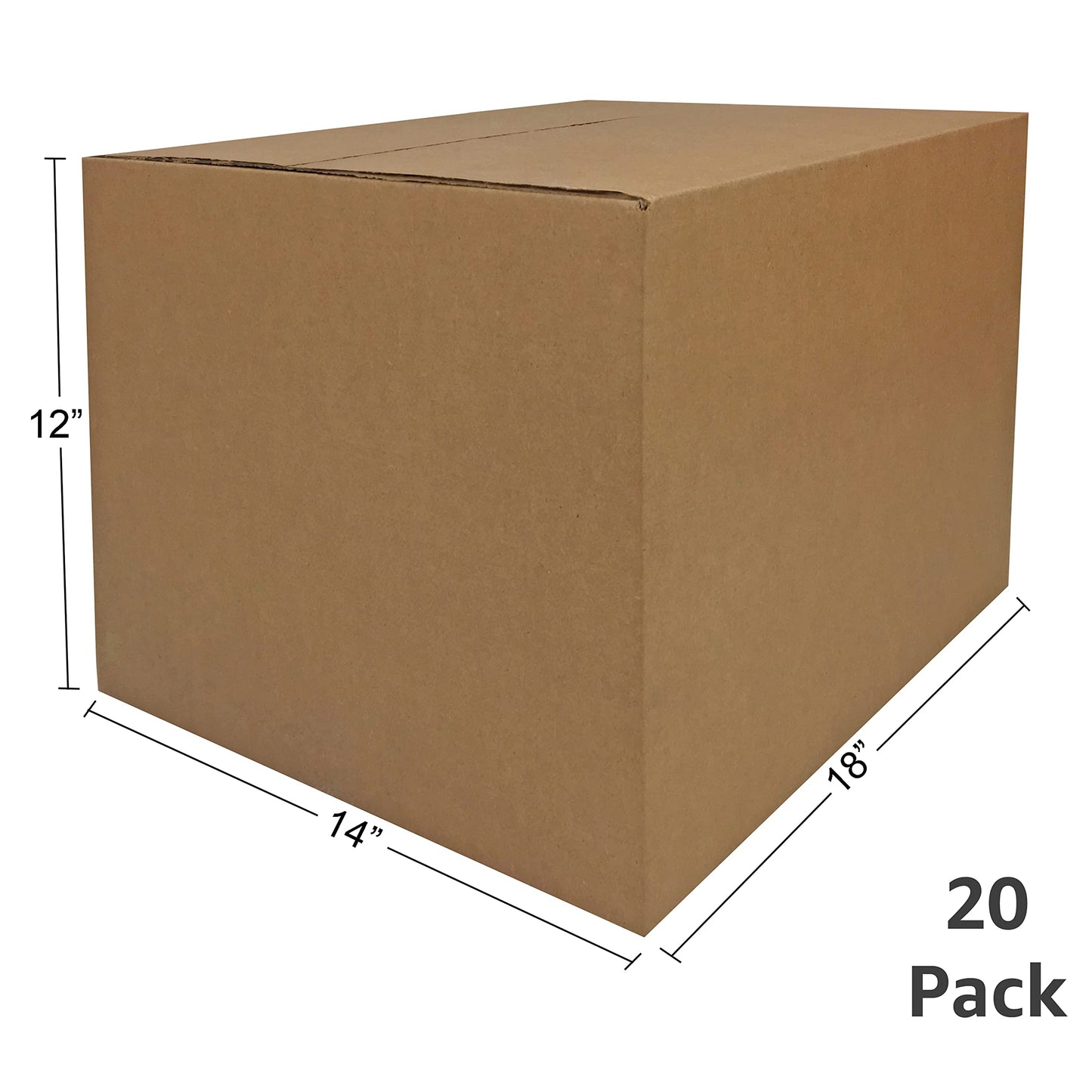UBOXES Medium Moving Boxes 18"x14"x12" (Medium Boxes - Pack of 20)
