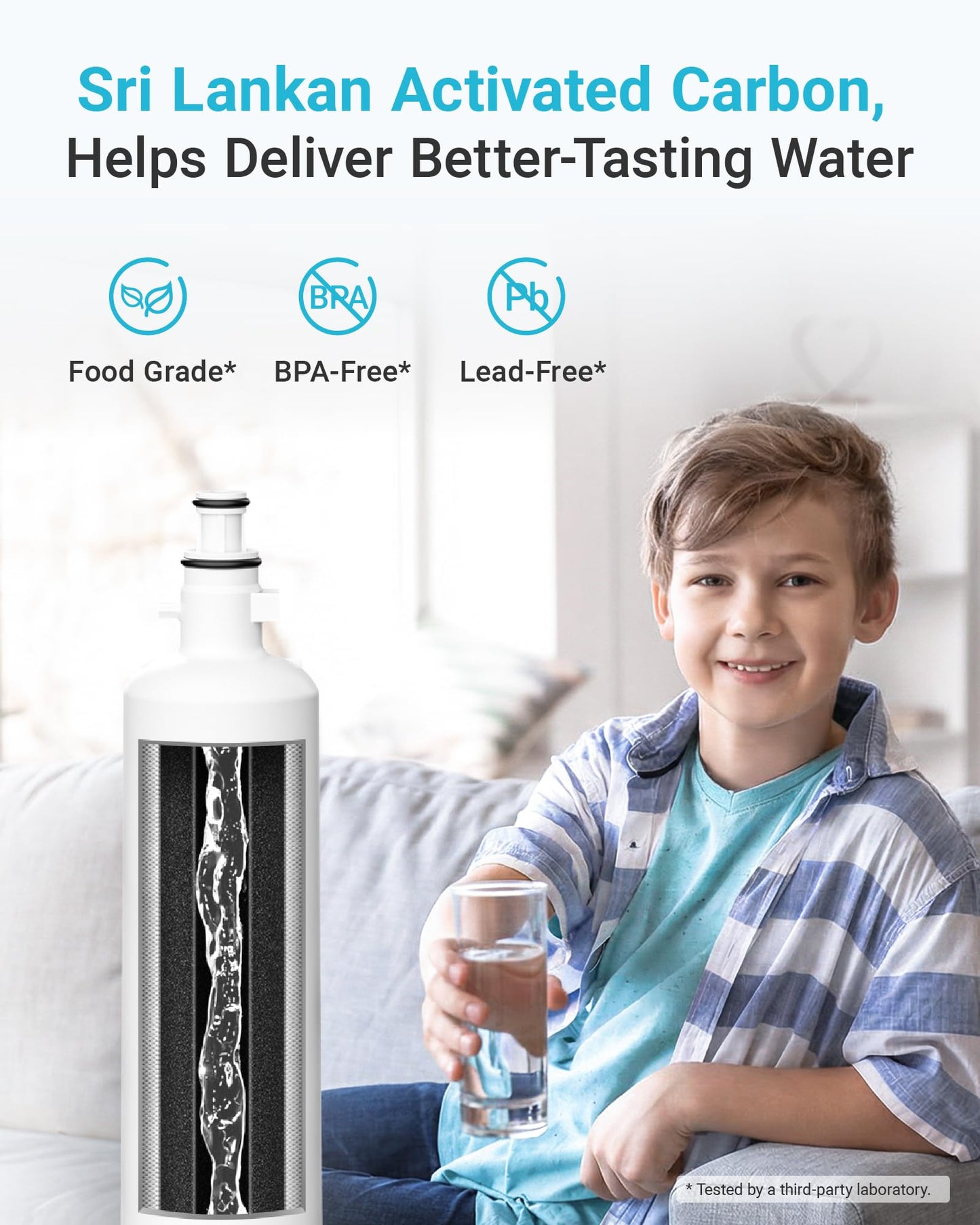 AQUA CREST AQF-FF19C Replacement for GE® RPWFE®, RPWF (with CHIP) Refrigerator Water Filter, Compatible with GYE22HMKES, GYS22GMNES, GYE22HBLTS, DFE28JSKSS, GFE28HMHES, GNE29GYNFS, 2 Filters