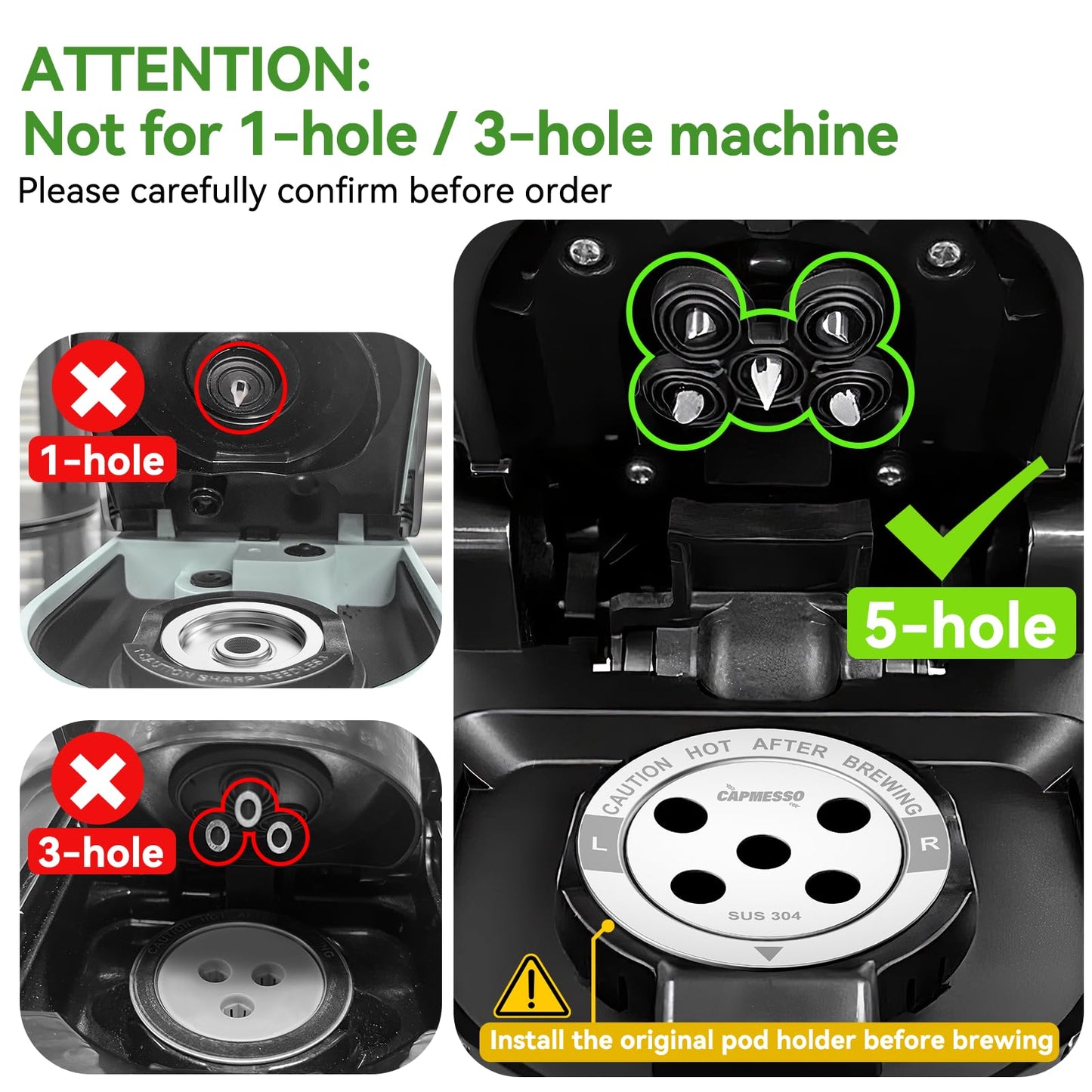 CAPMESSO Reusable K Cups for Keurig: 2026 Updated All Stainless Steel Coffee Pods with 5 Holes for Keurig K Supreme, K Slim, K Duo Gen 2 Multistream Coffee Maker with Scoop, Zero Plastic (4 Pack)