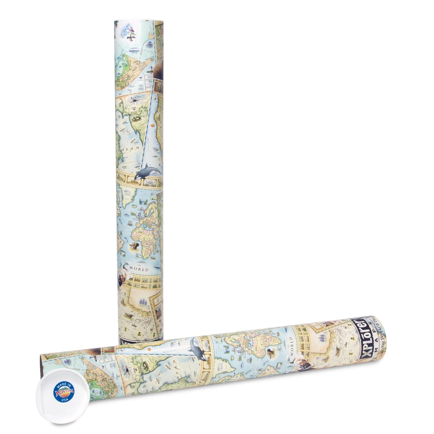 Xplorer Maps Michigan Hand-Drawn Map – 24x18 Vintage-Style Lithographic Print – Made in USA