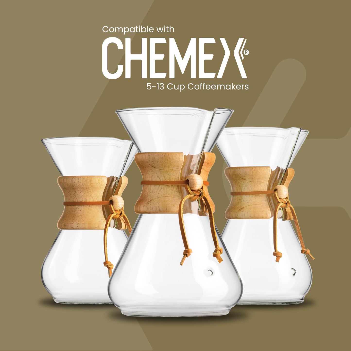 Chemex Bonded Filter - Square - 100 ct - 2 Pack - Exclusive Packaging