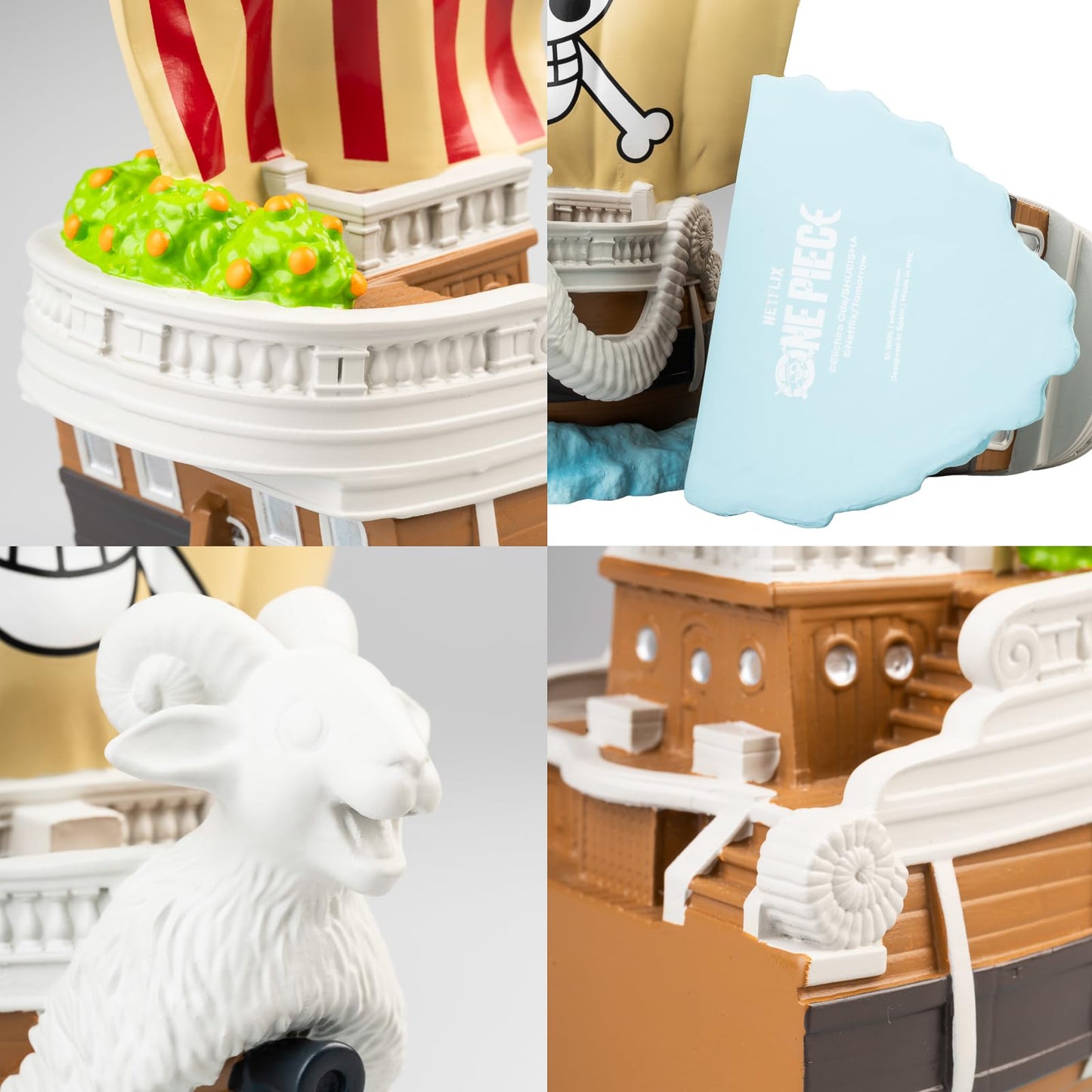 One Piece Merch Bookends | One Piece Manga Gifts | Going Merry Manga Figure Official | Anime Decorations | 10" D x 7" W x 9" H