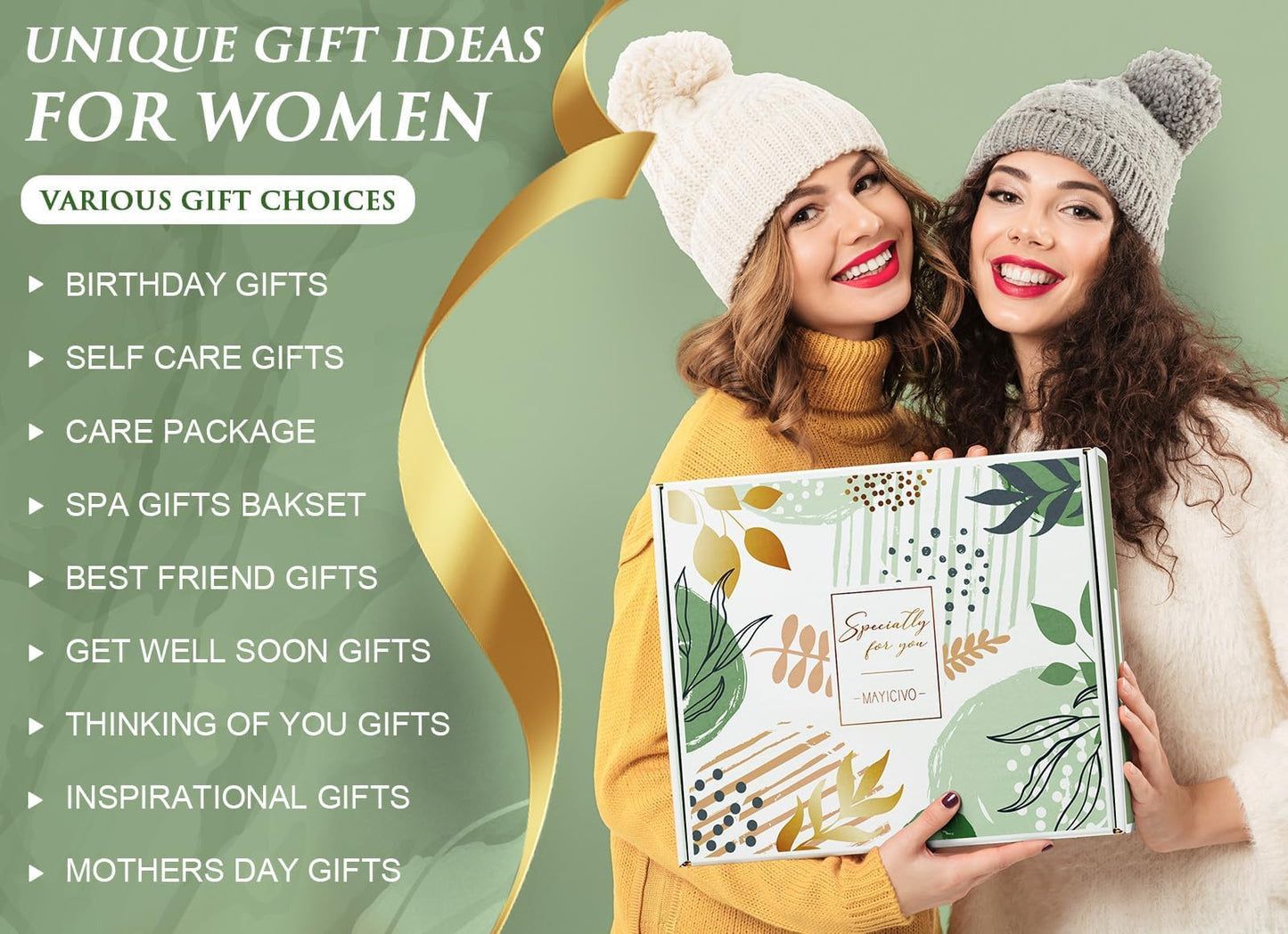 Self Care Get Well Soon Gift Baskets for Women, Birthday Gifts for Women Care Package Sympathy Thinking of You Relaxing Spa Gift Set, Christmas Unique Gifts for Mom Her Friends Wife Girlfriend Sister
