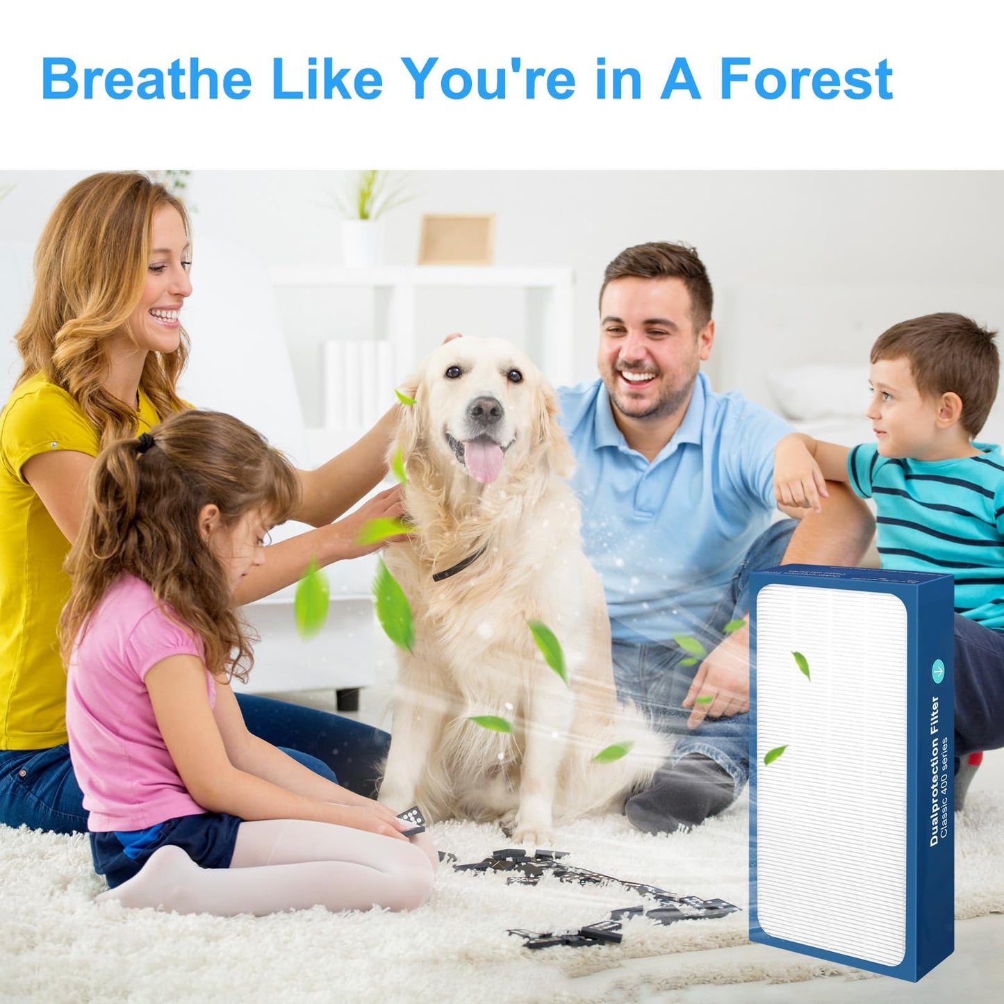 Vanbolt Upgraded Classic 400 Series Replacement Filter,Compatible with Blueair 400 Series Air Purifier Replacement Filter, Part# 480i,402,403,405,410,455EB,450E Replacement Filter (400 1Pack Upgraded)