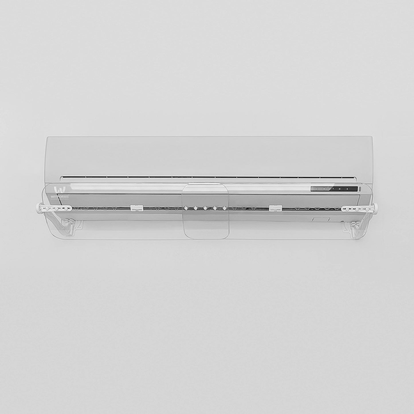 WITFORMS CLASSIC Adjustable AC Air Deflector - 360° Rotatable - Extends 24" to 43" Length - Fits Most Standard Split air conditioners - Transparent Design - Measure Before Purchase