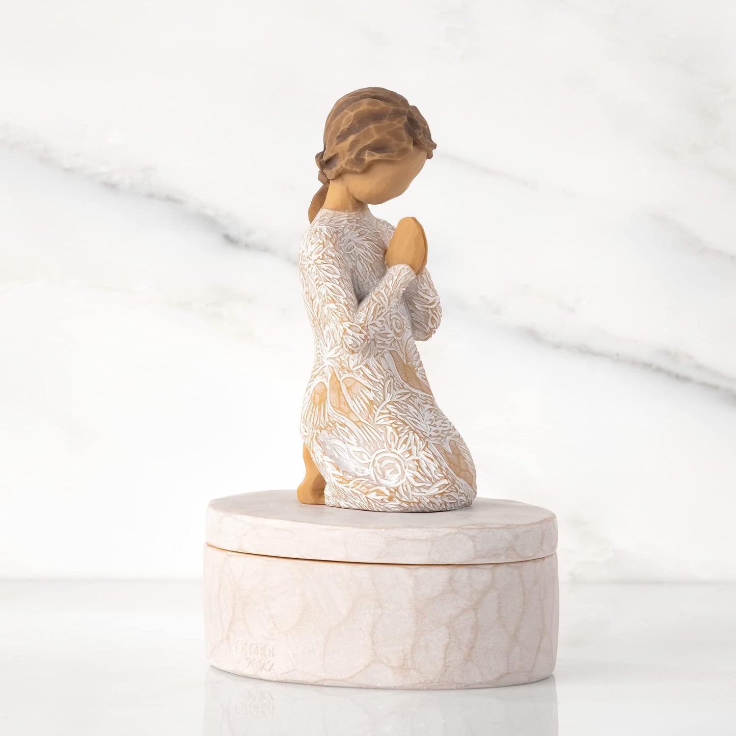 Willow Tree Prayer of Peace Keepsake Box, sculpted, hand-painted Keepsake Box