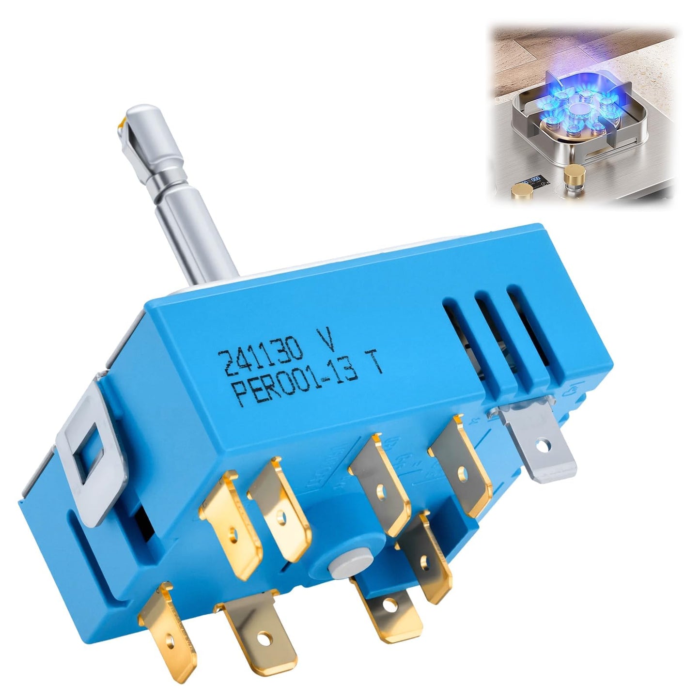 Upgraded DG44-01007B PER001-13T Dual Triple Burner Infinite Switch for Samsung Range Cooktop Surface Element Control, Replaces DG44-01007A PER001-03 PER001-13T 4929395 AP6003098 PS11735755 EAP11735755