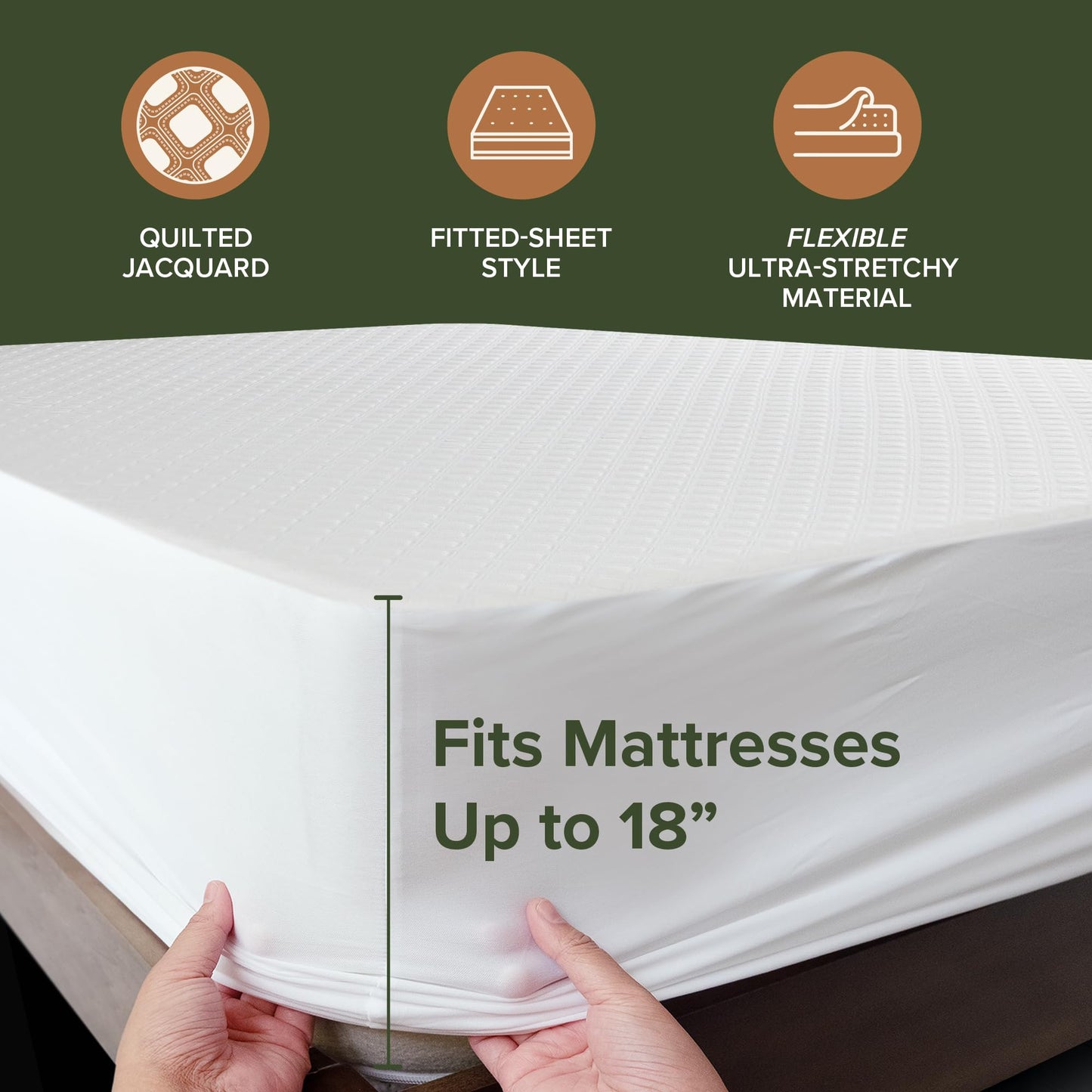 Beckham Hotel Collection Mattress Protector — Hotel-Grade Viscose Blend, Silent Waterproof Protection That Preserves Mattress Feel, Queen