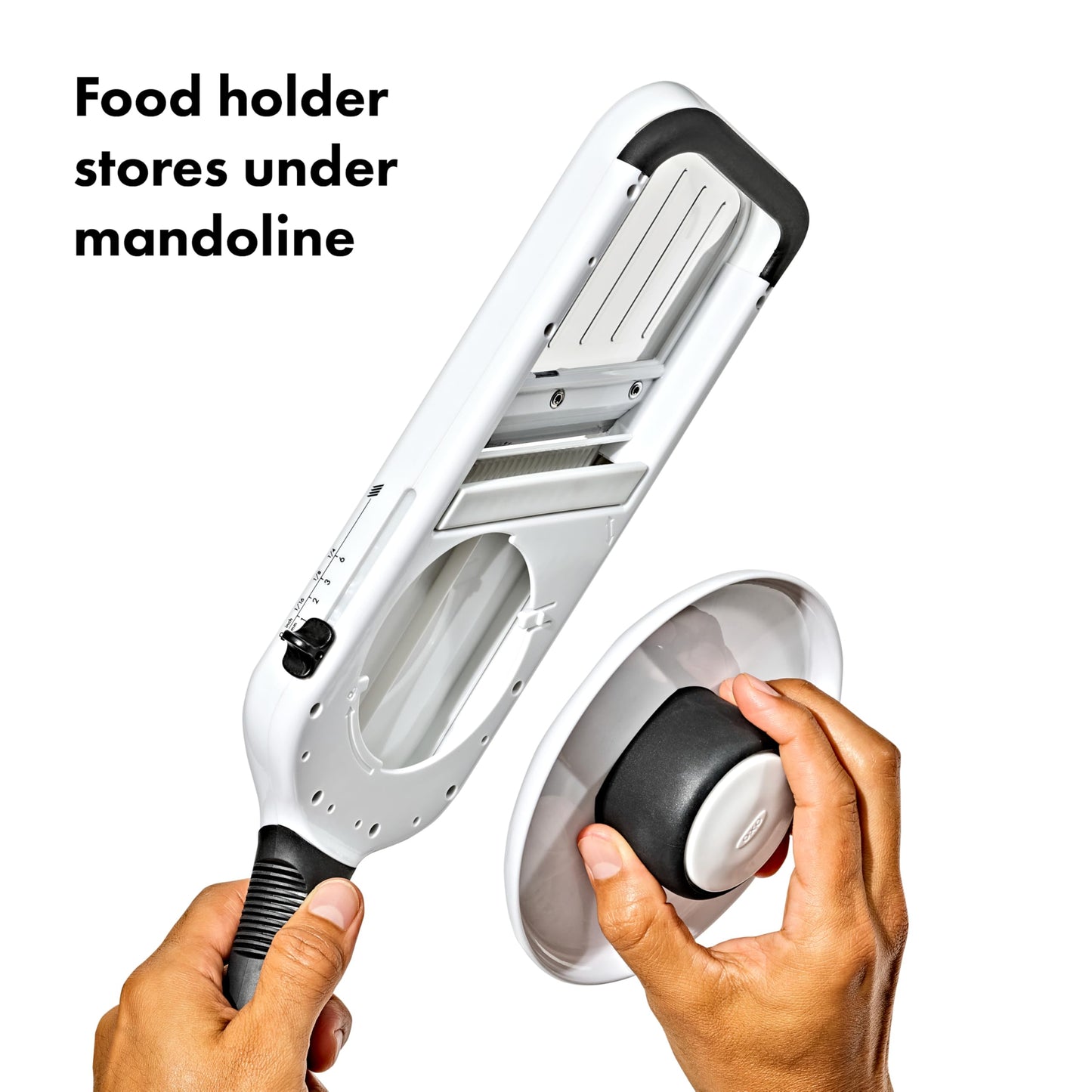 OXO Good Grips Precision Handheld Mandoline, Mandoline Slicer, Adjustable Thickness Vegetable Slicer for Everyday Prep