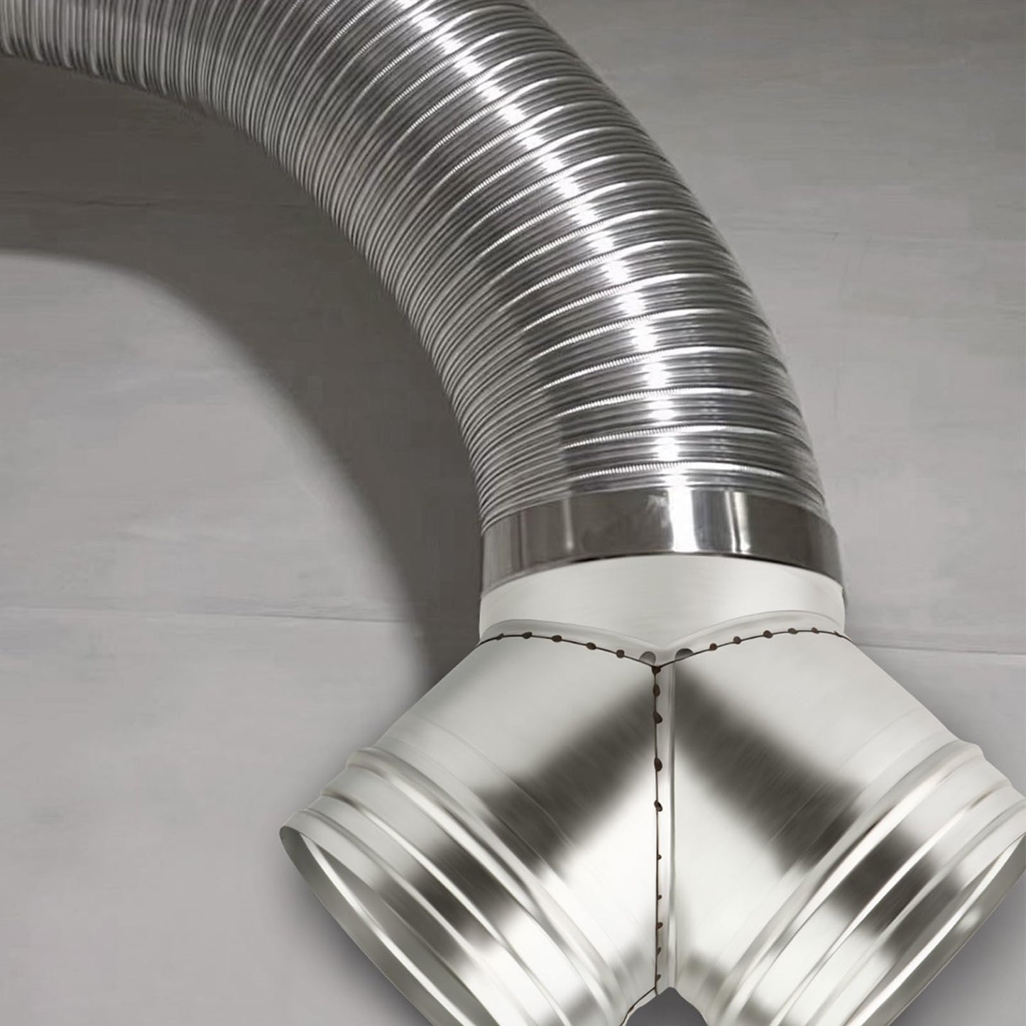 GASHER Duct Splitter 3 Way 6 inch Duct Hose Connector, Y Shape Duct Splitter, for Dryer Vent, Extractor Fan, Galvanized Steel Duct
