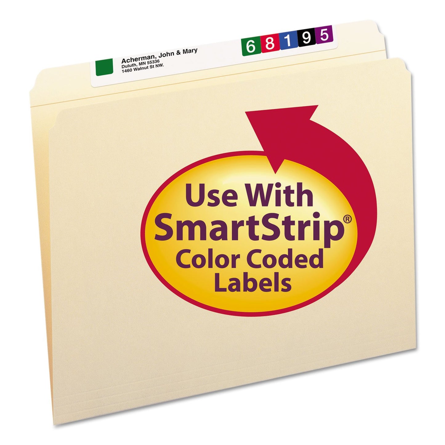 Smead File Folder, Reinforced Straight-Cut Tab (Not Undercut), Letter Size, Manila, 100 per Box (10310)
