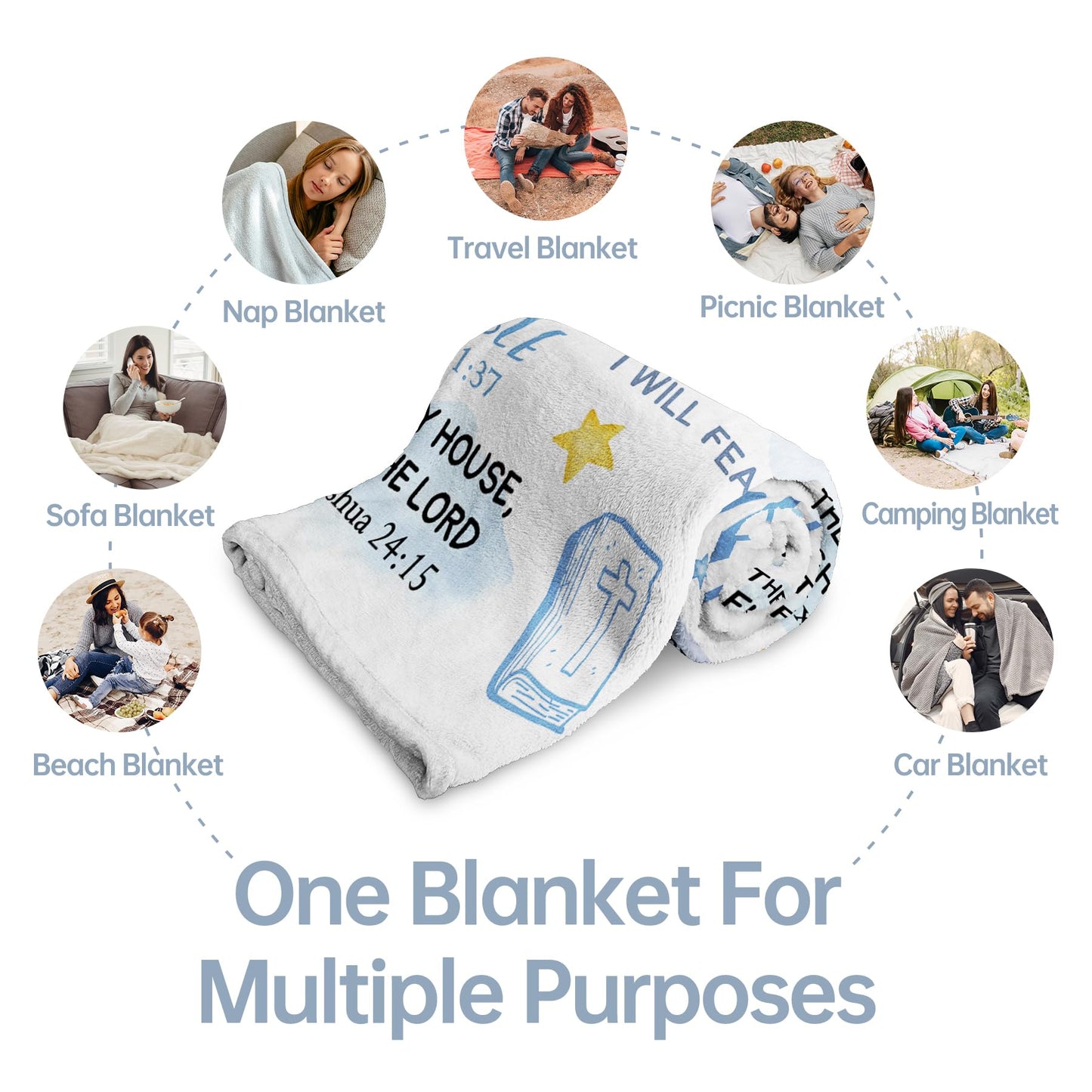 Encoink Baptism Gifts for Boys, I Am a Child of God Blanket, Christian Gifts for Men Birthday, Teen Boy Gifts Trendy Stuff, Inspirational Confirmation & First Communion Gifts for Boys (50 * 60)