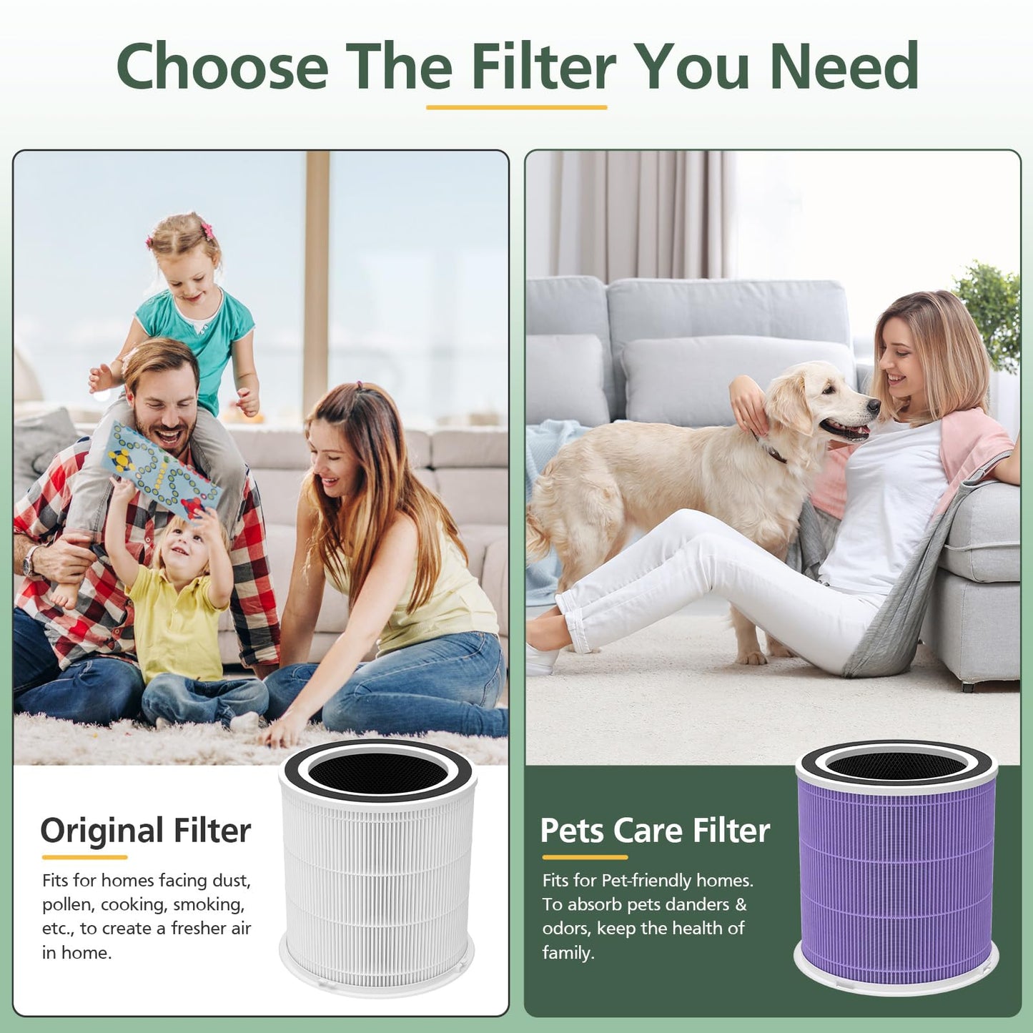 AP301 AP302 HEPA filter Replacement, ONLY for Dayette AP301 AP302 Air Purifier, NOT FOR AP401 AP402 Air Purifiers