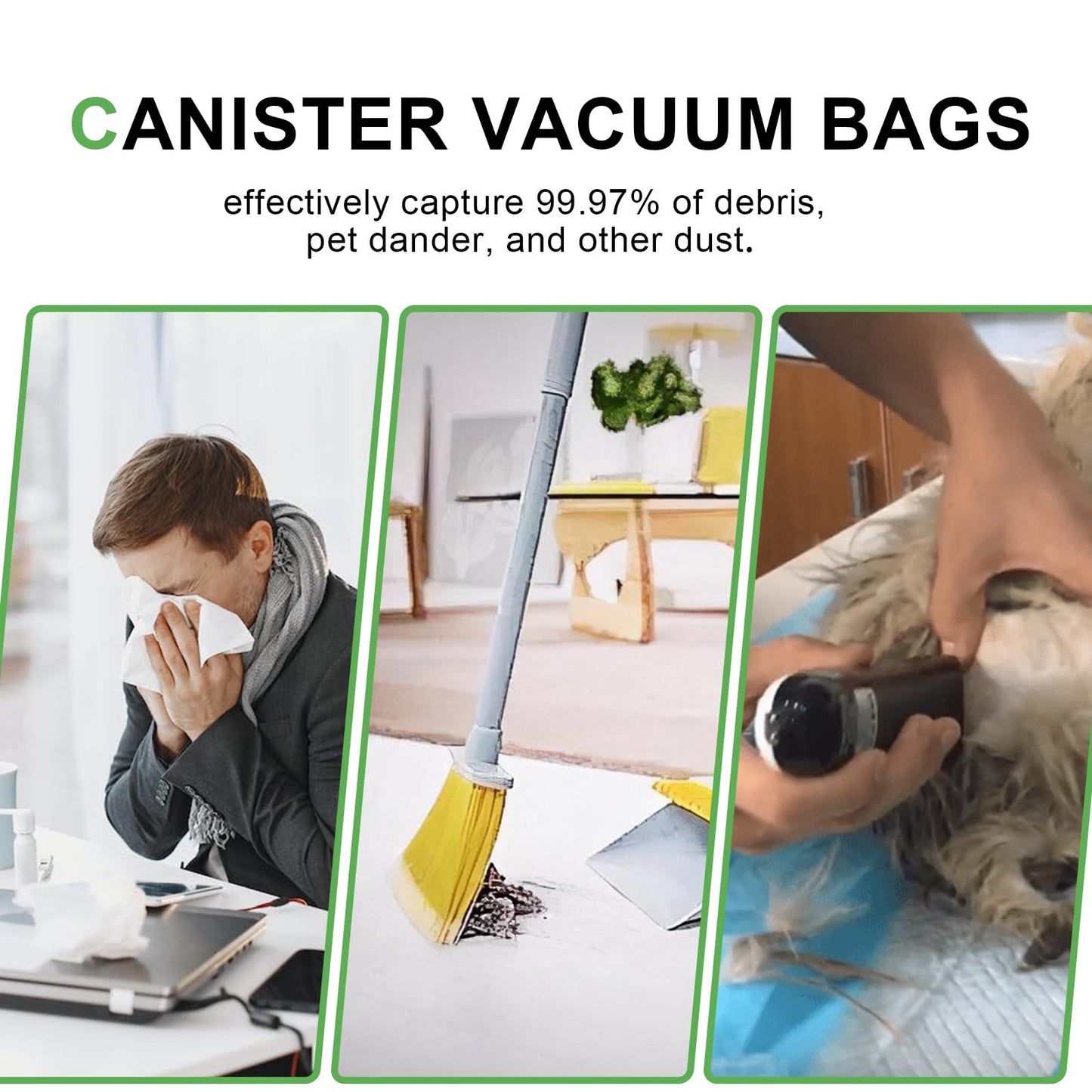36 Pack Vacuum Bags Replacement for Eureka Mighty Mite 3670 and 3680 Series, MM Vacuum Bags 60295A