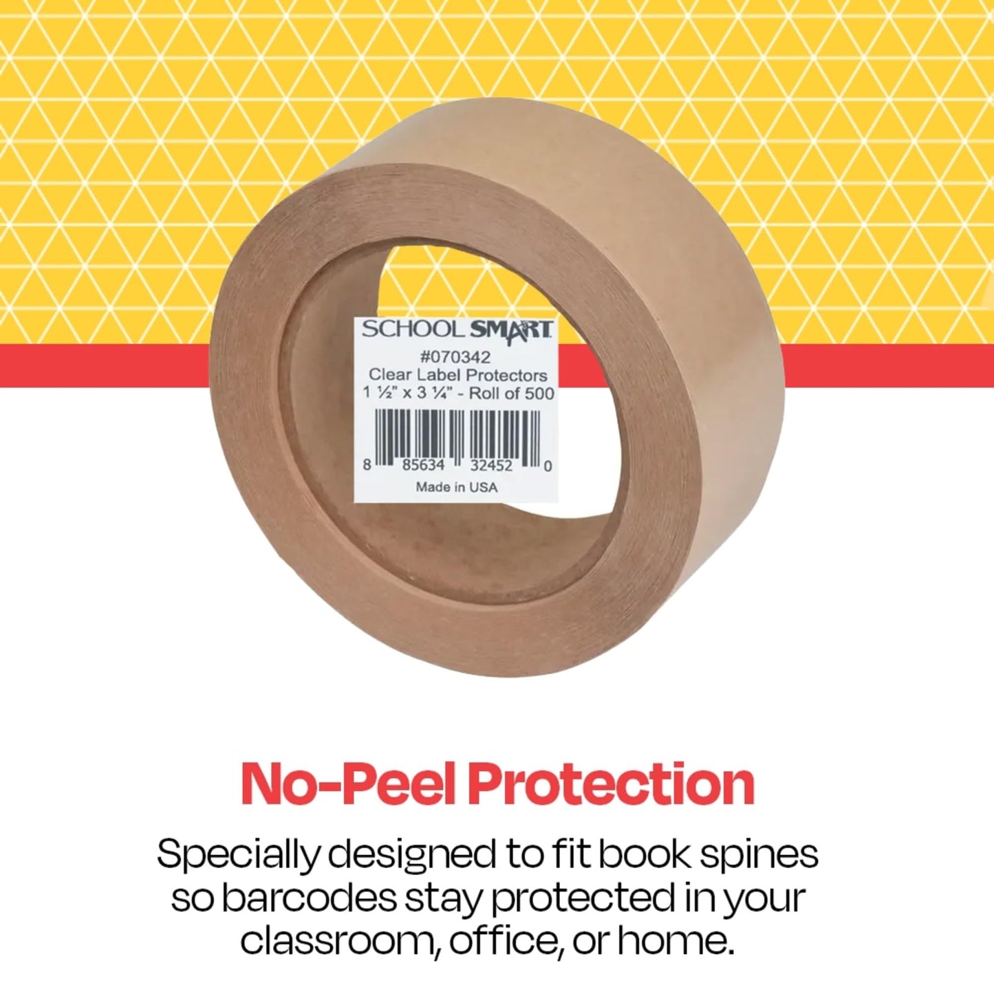 KAPCO - LP009 Kapco Film Labels, 1-1/2 x 3-1/4 Inches, Clear, 500 Pack - 70342