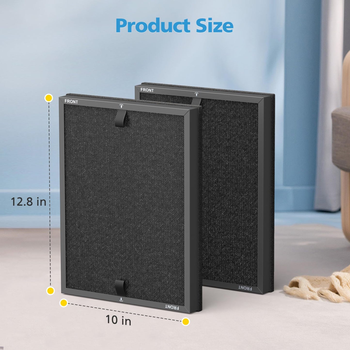 4 Pack HAP602 Replacement Filter Compatible with ECOSELF HAP602 / HAP602WF Air Purifier, Air Purifiers Replacement Filter for Home Large Room, # RF-HAP602-2P
