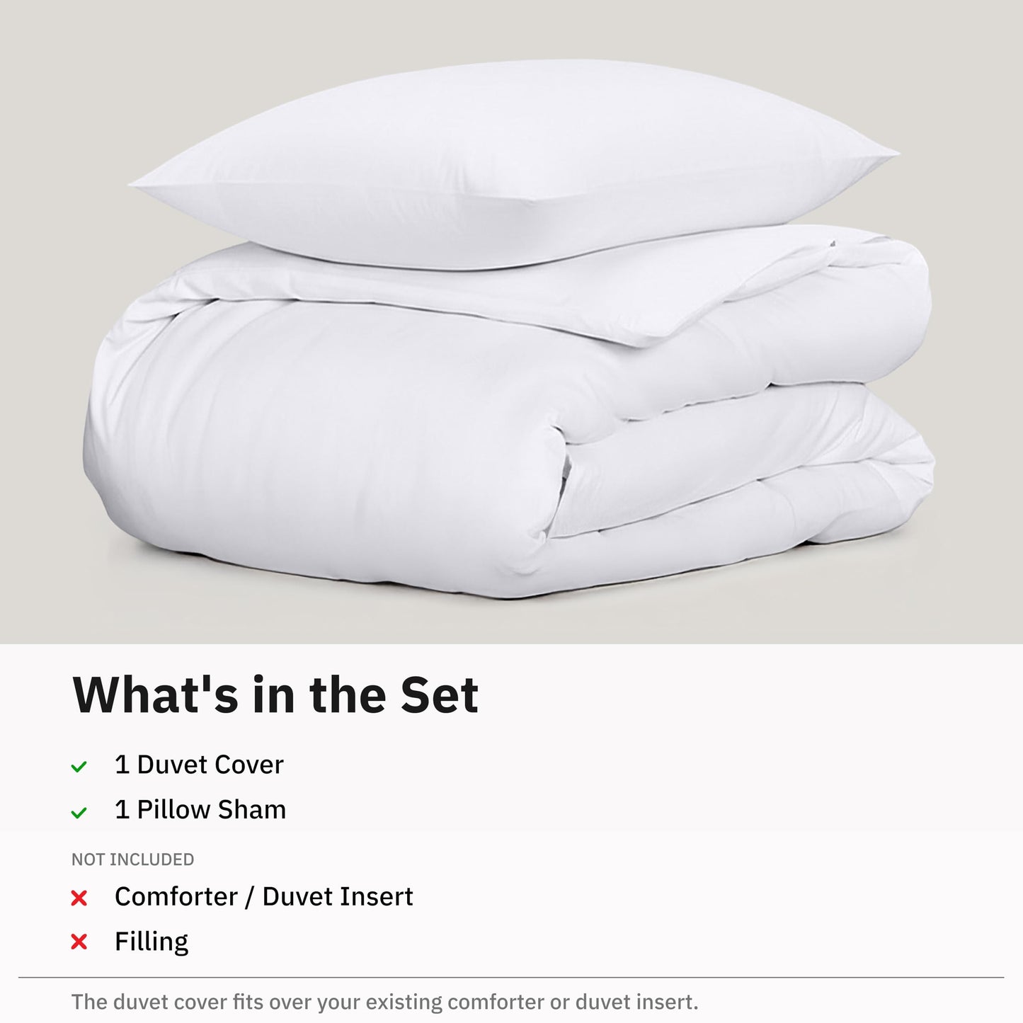 California Design Den 2 Pc Twin XL/Twin Duvet Cover Set - Winner Good Housekeeping Best Bedding Awards 2025, 400 Thread Count Sateen, 100% Cotton Duvet Covers, Button Closure, Corner Ties - White