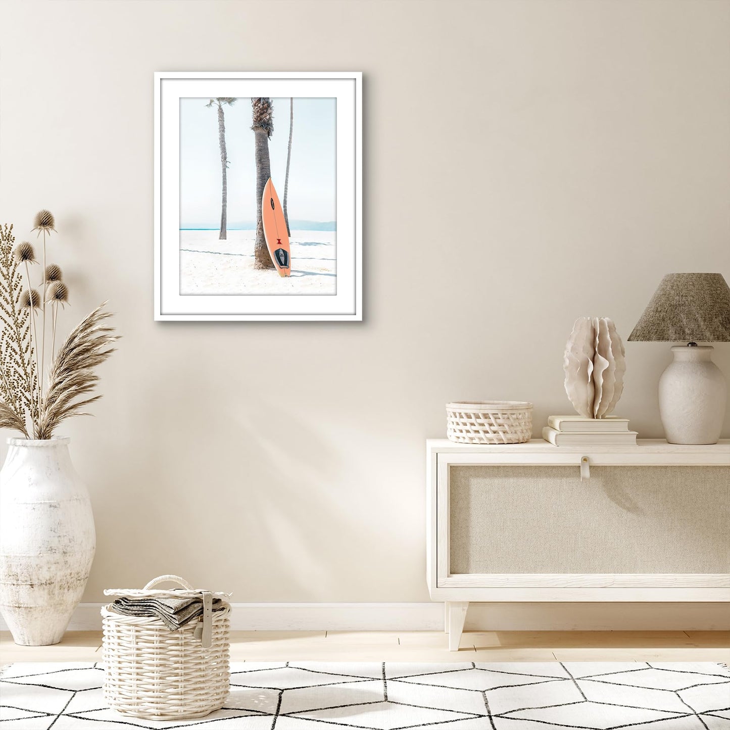 Americanflat 20x24 Picture Frame with Polished Plexiglass - Use as 16x20 Frame with Mat or Display 20x24 Photo Without Mat - Streamline Collection - Thin Border Picture Frames for Wall - White