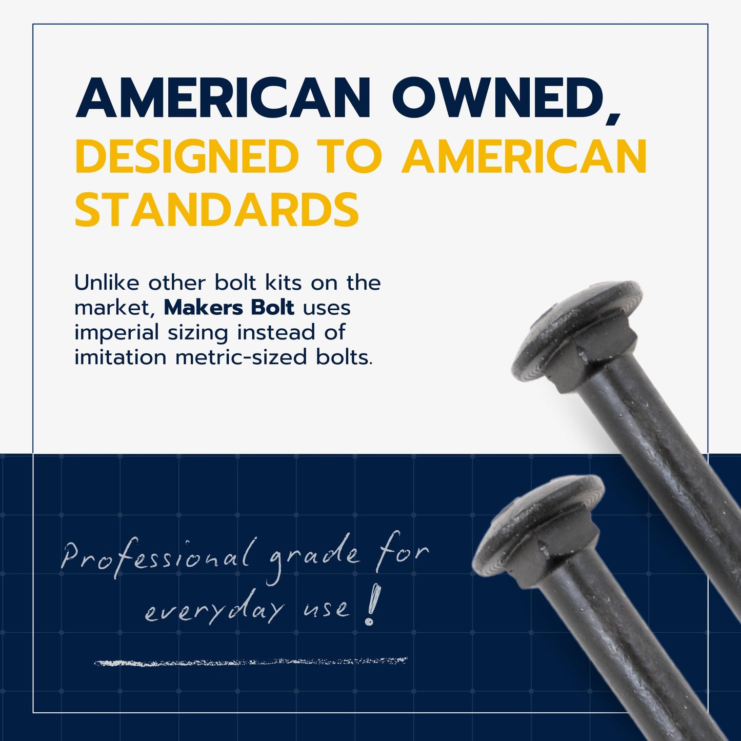 1/2 in. x 12 in. Black Carriage Bolt Kit Includes 12 Bolts, 12 Washers, and 12 Nuts, Ceramic Black Ruspert Coated for Exterior Use - 2X Rust Resistance of Galvanized by Makers Bolt